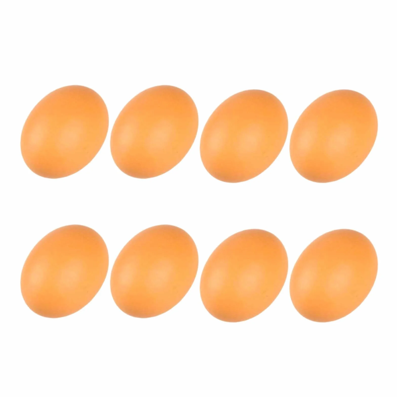 Faux Œufs de Poule en Bois 8 Pièces pour Poulailler favorisent la Ponte Jaune