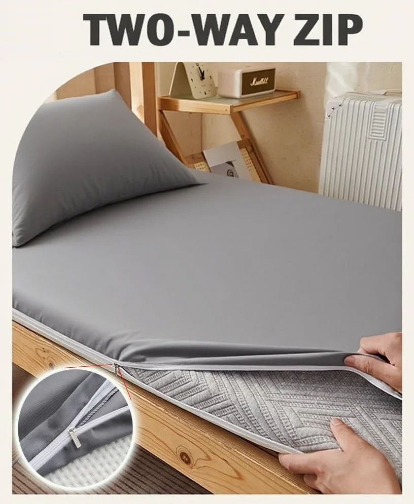 Housse de futon avec fermeture éclair Queen Size 80x190cm lavable en machine