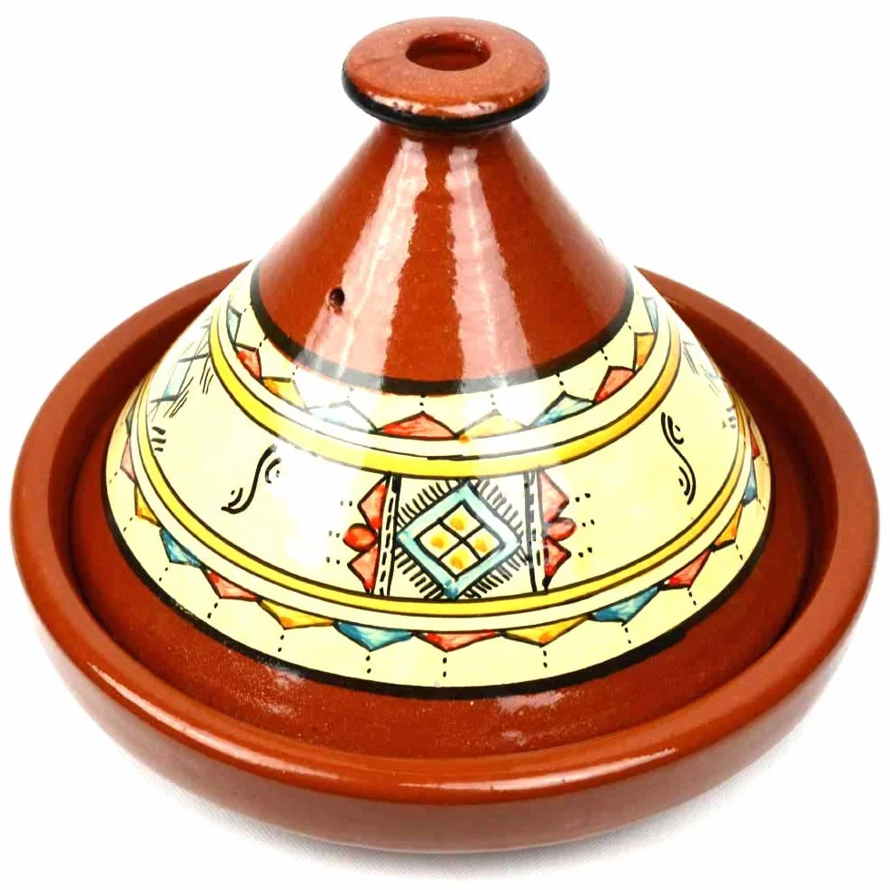 Acheter un tajine, original du Maroc, Tajine marocain 30 cm, pot en terre cuite pour la cuisson, pour 4 à 5 personnes, fabriqué à la main à Marrakech, émaillé, Tagine Tajin, plat à tajine, cocotte