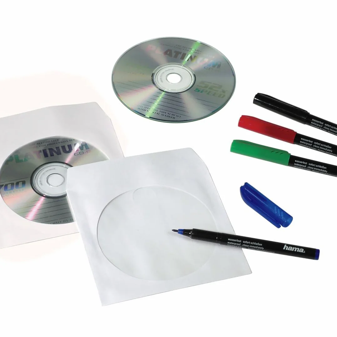 Hama CD Paper Sleeves White 50 pcs/Pack