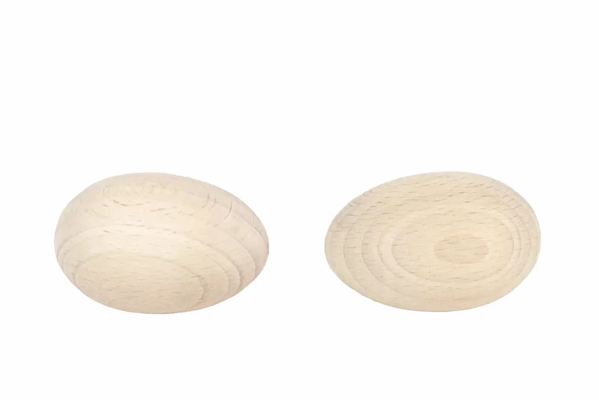 Oeufs en bois massif pour peinture découpage pyrogravure - Hêtre non traité 25x35 mm Pâques