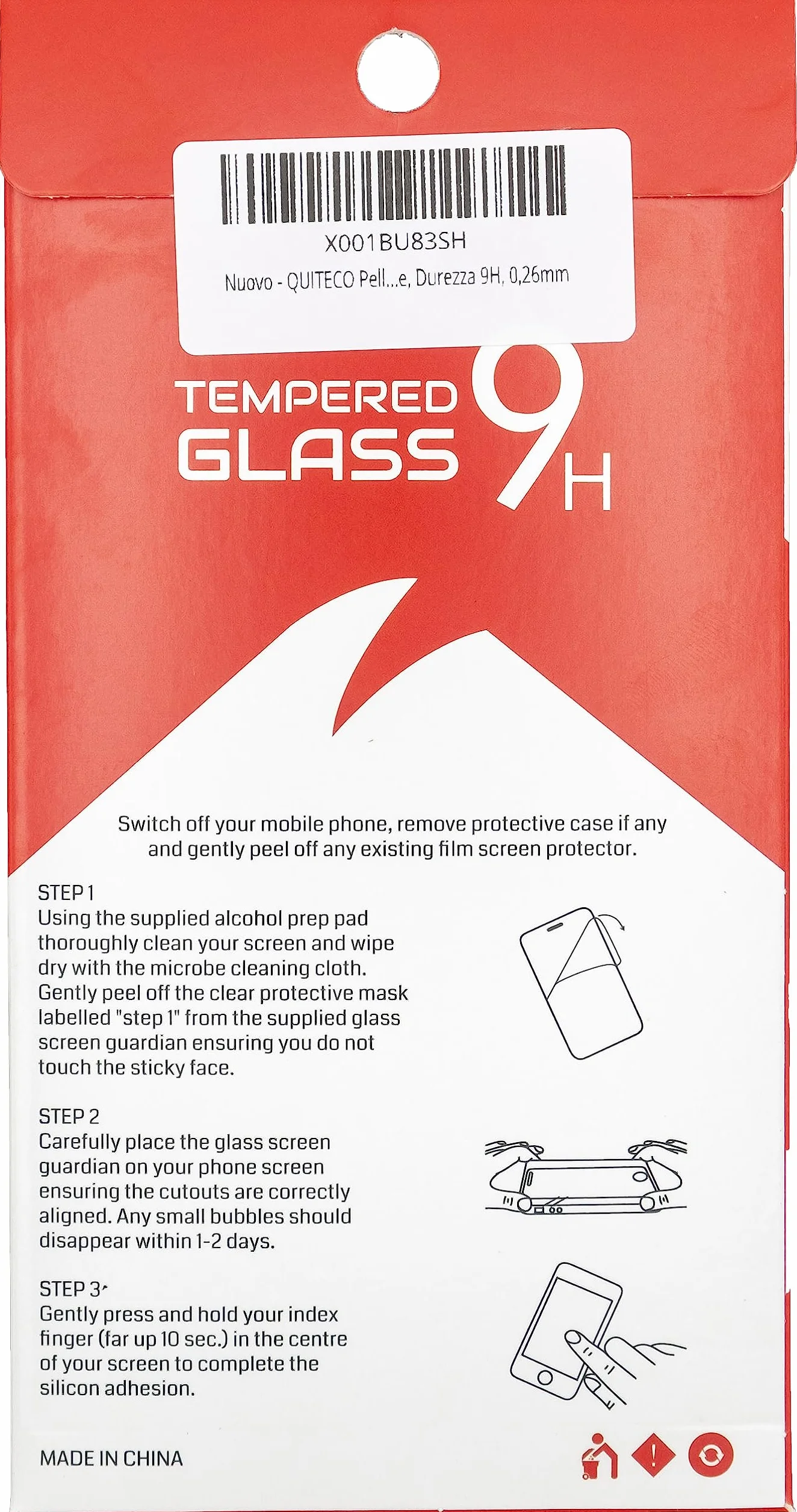 Ochraniacz ekranu do Xiaomi Redmi Note 9 [3 sztuki] szkło hartowane na ekranu, screen protector ochronne ekran