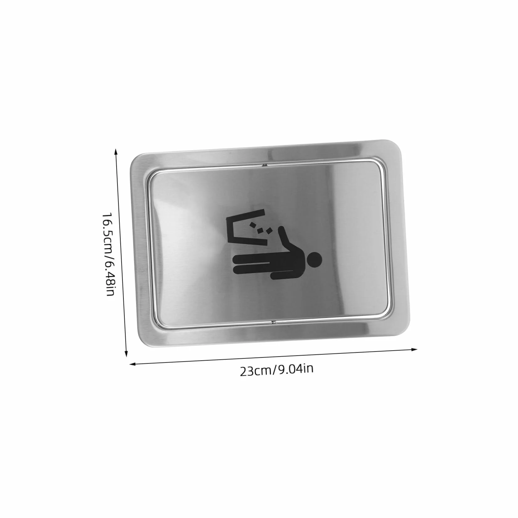 BESTYASH Couvercle de Poubelle Encastré Acier Inoxydable Couvercle de Trappe pour Chute de Déchets sur Plan de Travail Étanchéité Renforcée avec Étiquette Visible Adapté Aux Découpes pour