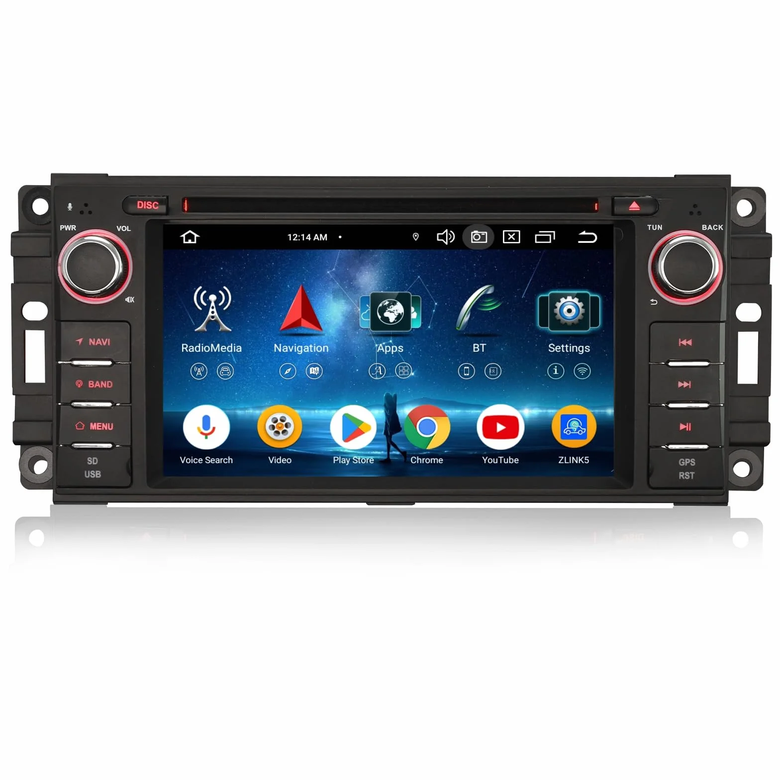 8 rdzeni 4 GB + 64 GB Android 14.0 DAB+ radio samochodowe do Jeep Wrangler Patriot Chrysler 300 C Aspen Dodge Caliber Durango Challenger z nawigacją GPS, CarPlay Android Auto WiFi 4G USB Bluetooth 5.0