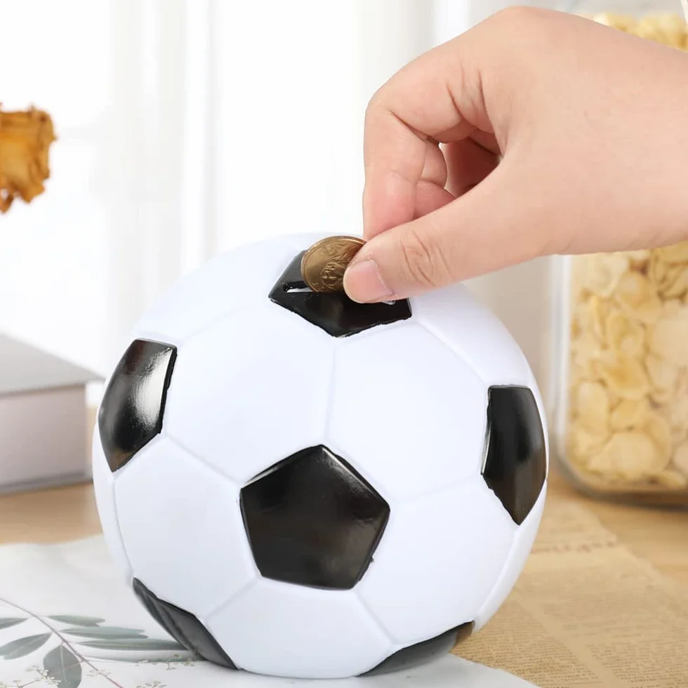 Tirelire Football Incassable pour Enfants - Cadeau Anniversaire Noël Garçons et Filles