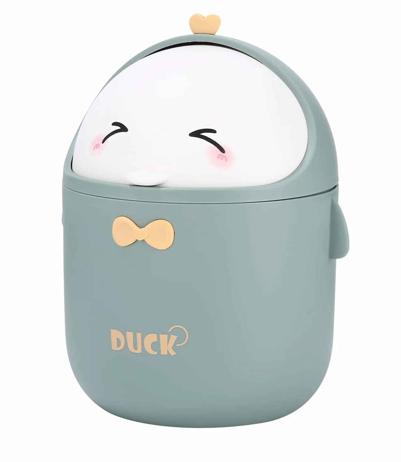 Huifoo Mini poubelle de table couvercle corbeille à papier Kawaii boîte de rangement bureau