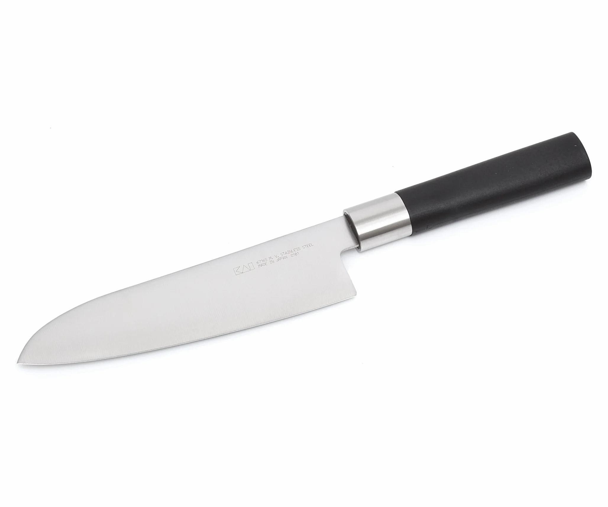 COUTEAUX JAPONAIS KAI Couteau santoku 'wasabi black' - 6716S