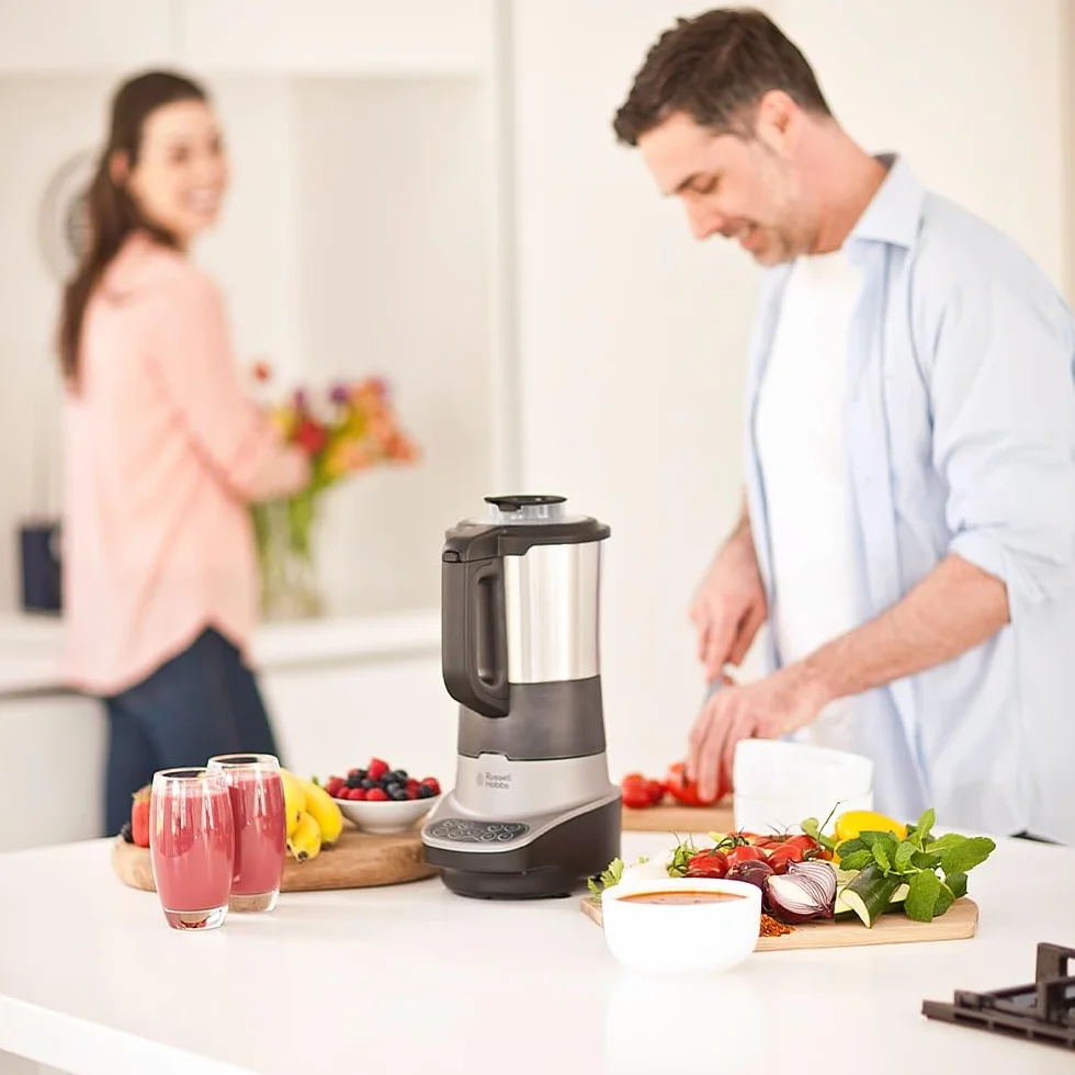Russell Hobbs Blender chauffant [8 programmes automatiques] Blend (Cuiseur vapeur, 1,75L, smoothie, aliments pour bébés, velouté, soupe, double paroi et vérouillage, maintien au chaud 1h) 21480-56