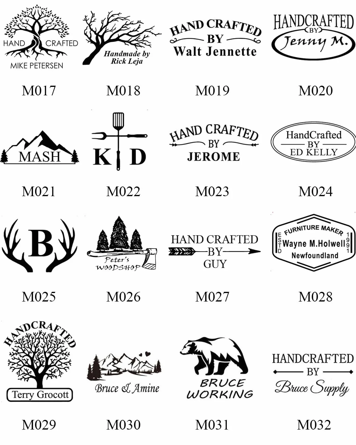Fer de marque pour bois avec logo personnalisé - Tampon en métal pour steak en bois, cuir, gâteau, pain, cadeaux de mariage - Fabriqué à la main par Design (2,54 cm)