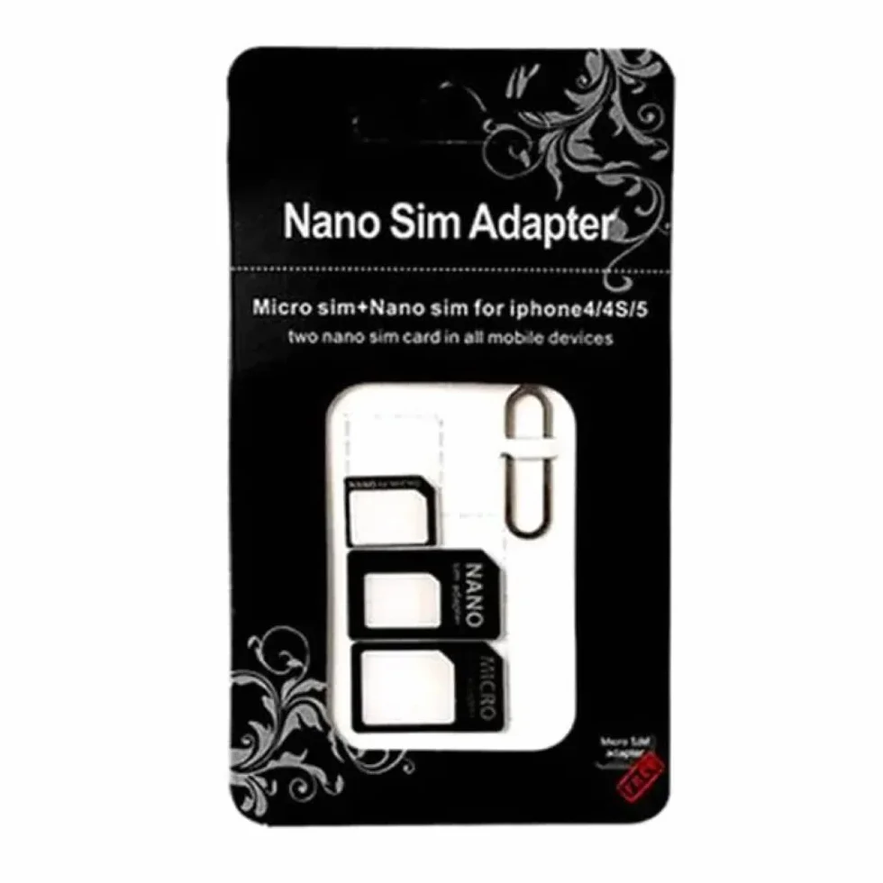 Adapter noosy 3 w 1 Nano SIM, Micro SIM i SIM, czarny
