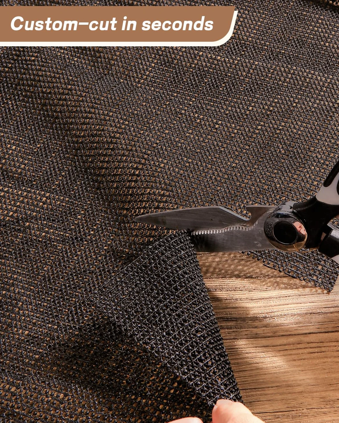 VABNEER Tapis Antiderapant 60x100cm pour Tiroirs Étagères Plateau Ustensiles de Table Noir