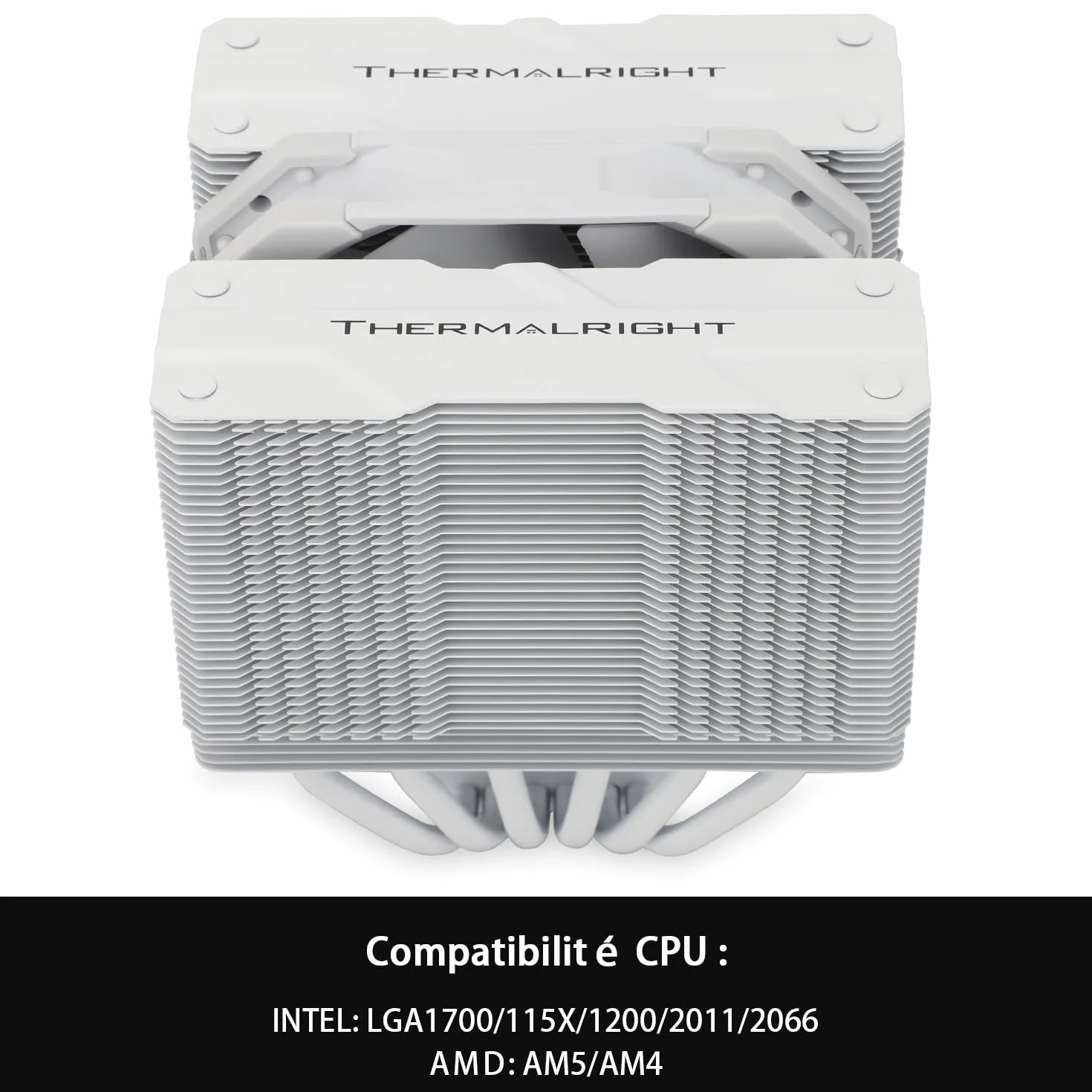 Thermalright Peerless Assassin 120 MINI White chłodnica powietrza CPU, 6 rur cieplnych, wentylator PWM 120 mm, wysokość 135 mm, podwójna wieża, do AMD AM4 AM5/Intel LGA 1851/1700/1150/1151/1200/2011