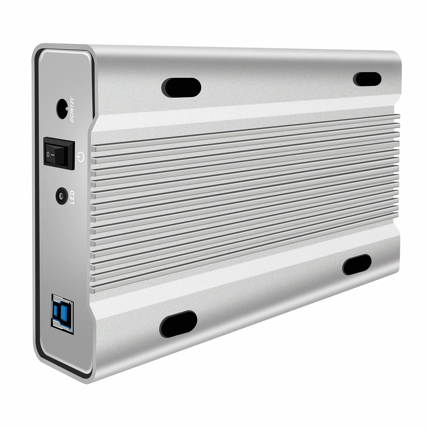 XIAO LIN Twardy dysk twardy 3,5" SATA USB3.0, aluminiowa obudowa zewnętrznego dysku twardego obsługująca dysk UASP 20 TB, zasilacz prądu 12V/2 A w zestawie