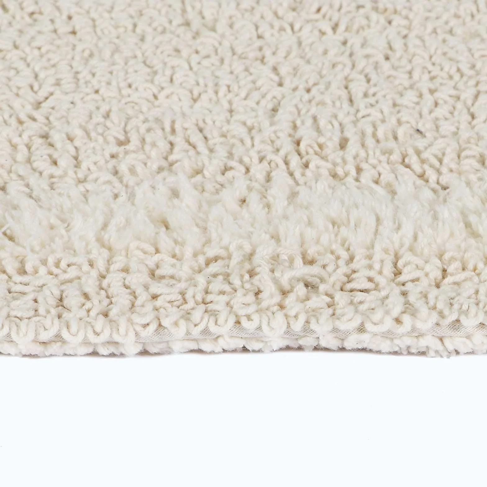 HOMESCAPES Grand Tapis de Bain 100% Coton 1600 g/m² 40 x 100 cm Crème