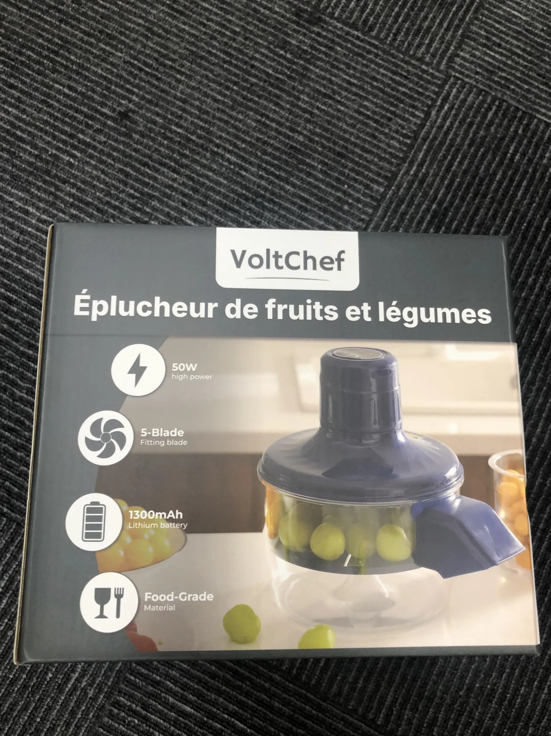 Éplucheur Électrique Automatique de Fruits et Légumes – Rechargeable USB-C – Lame en Acier Inoxydable – Épluchage Rapide Sans Effort – Épluche Ail, Tomates Cerises, Raisins et Plus