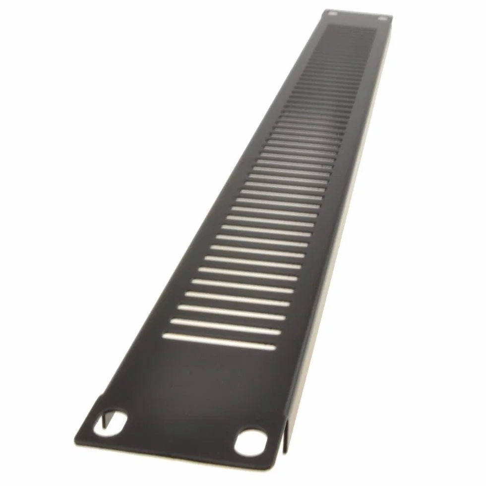 Lot de 2 plaques d'obturation ventilées 1U pour armoire de données Comms Noir 48,3 cm
