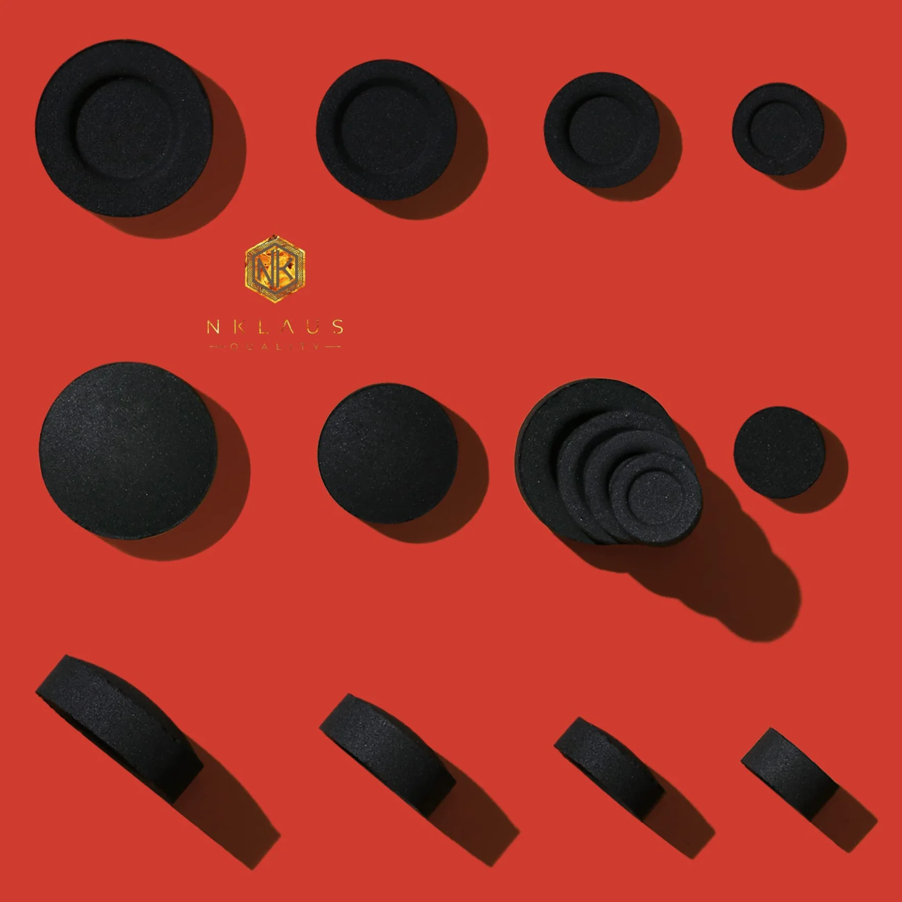 NKlaus Charbon Allumage Rapide 5 Rouleaux Ø 27mm 30 Pièces Charbon d'Encens