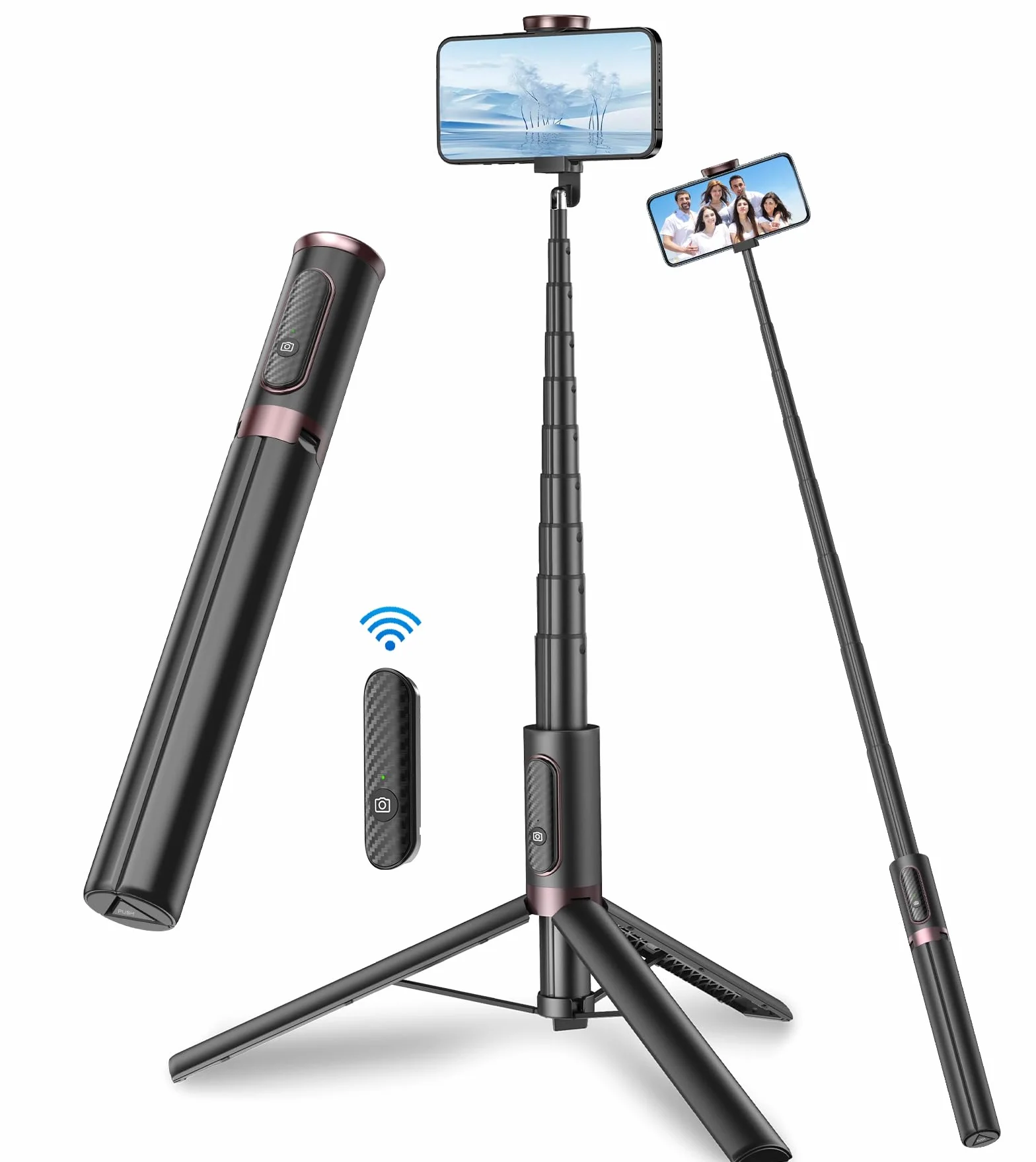 TONEOF Ulepszony magnetyczny stojak na telefon do samochodu, mini stojak samochodowy z (202MAX170BK)