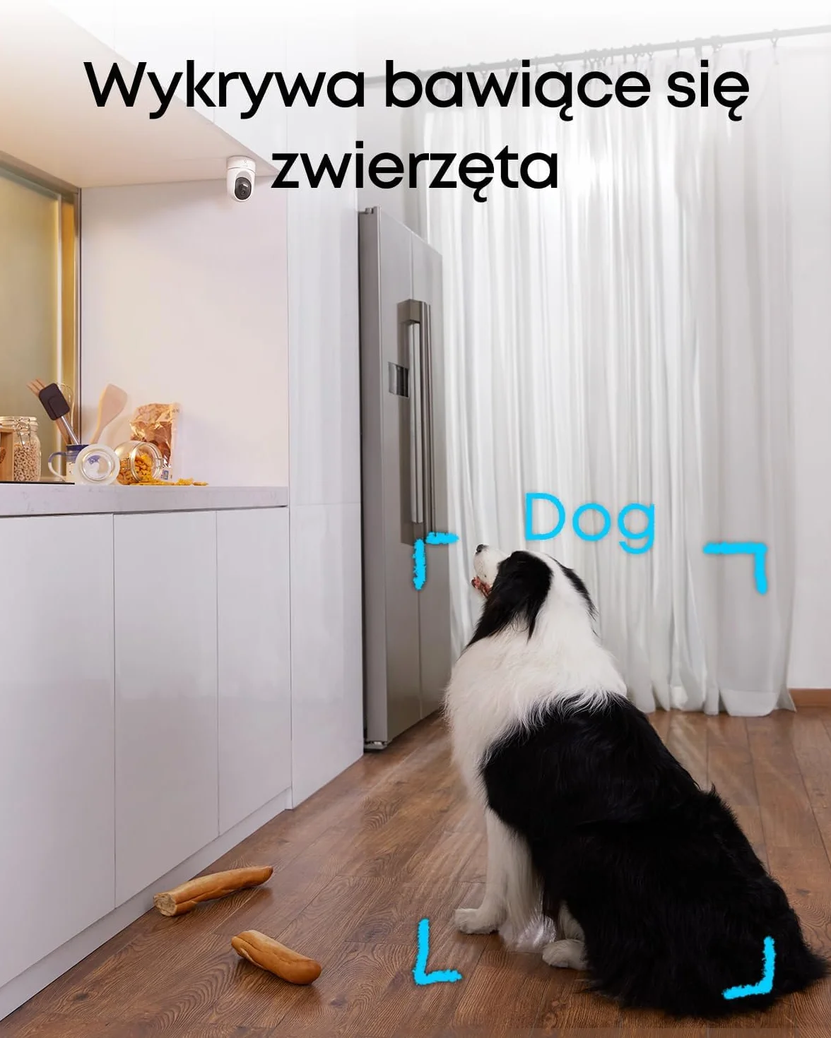 Solo IndoorCam E220 (P24) eufy Security, kamera 2K obrót i pochylenie, kamera bezpieczeństwa domowego, wewnętrzna kamera Wi-Fi na wtyczkę, AI człowieka i zwierzęcia, asystentem głosowym(odnowiona)