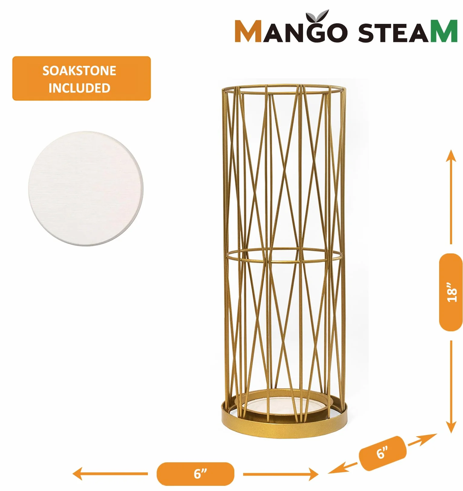 Porte-parapluie Mango Steam Pluvian Soakstone (standard, doré)