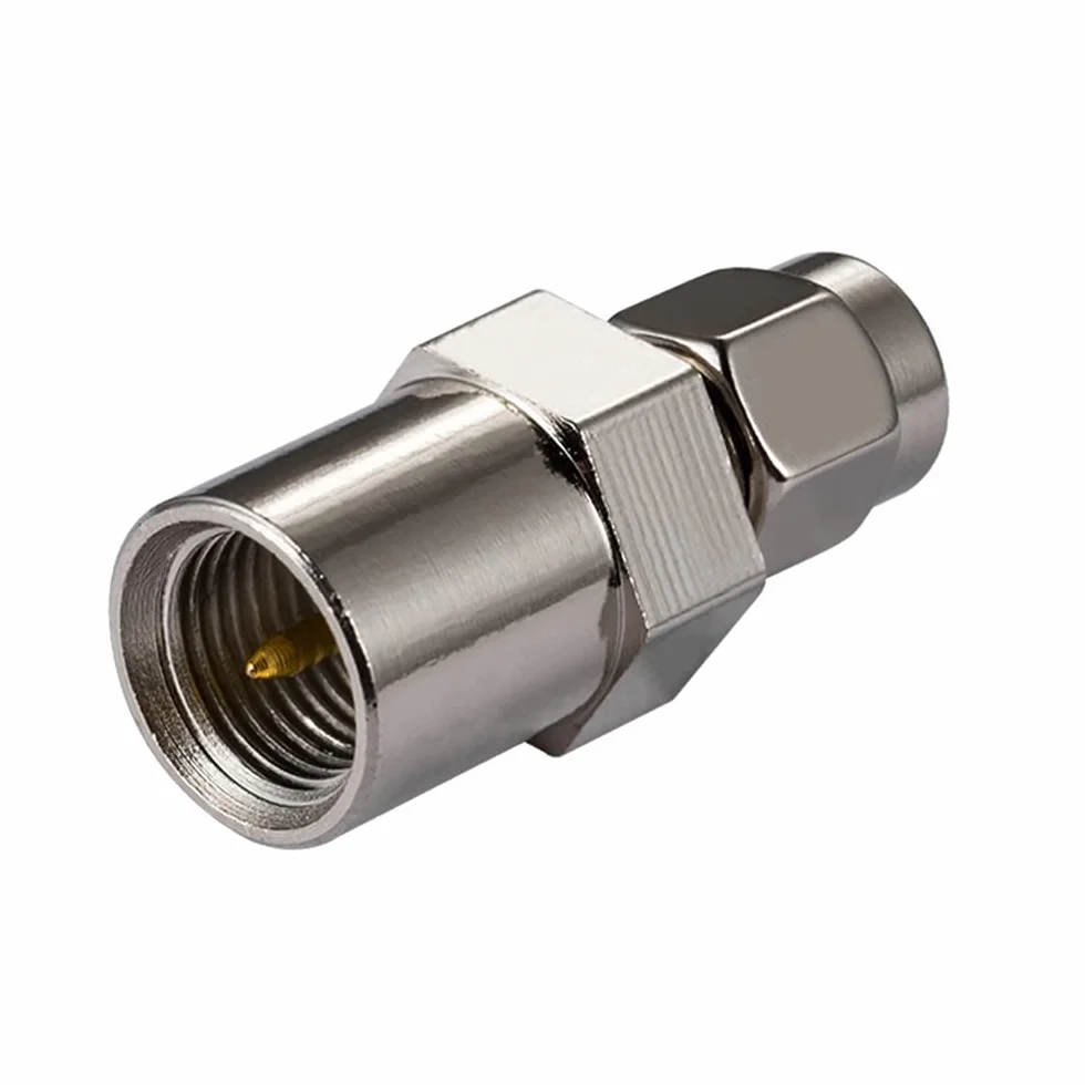 Vecys 4G Adapter Antenowy SMA Męski do FME Męski Adapter do Anten 2G 3G 4G LTE Routerów Mobilnego Internetu Szerokopasmowego WLAN Bezprzewodowego (2 szt.)