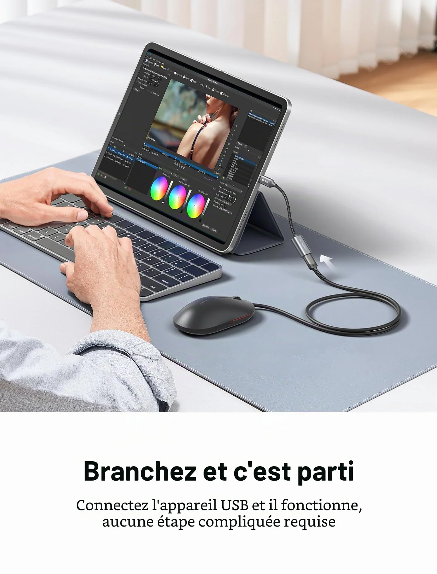 JSAUX Adaptateur USB C vers USB 3.0 Lot de 2 Câble OTG USB Type C Mâle vers USB A Femelle Compatible iPhone 16 Pro Max/15 Pro Max Plus, iPad Pro, MacBook Pro/Air, Galaxy S24/S23/S22 Ultra Gris
