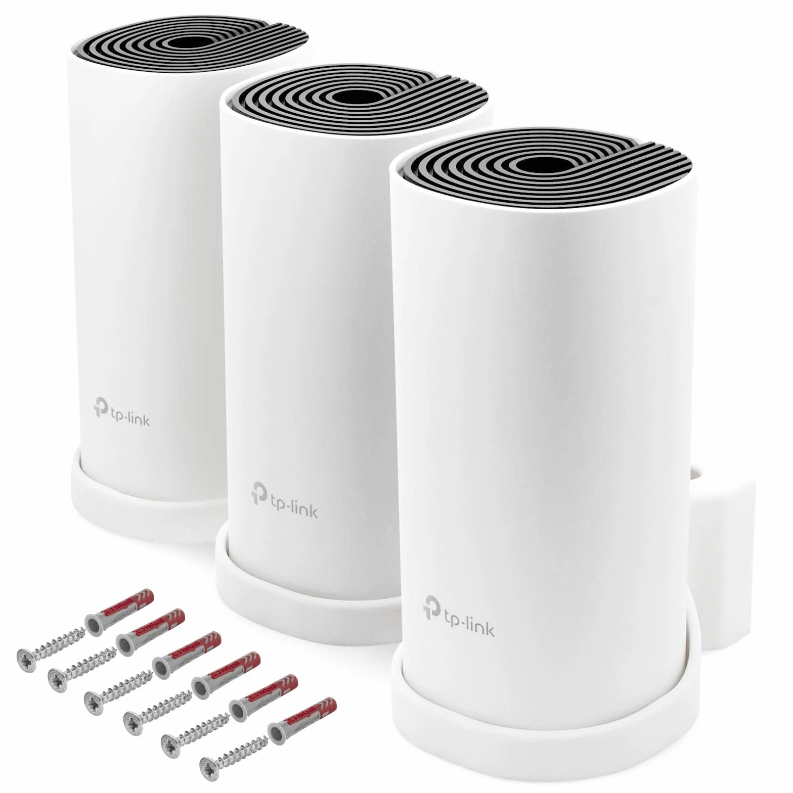 Wspornik ścienny pasujący do routera TP-Link Deco M4 Mesh Wi-Fi 3 sztuki z zarządzaniem kablami