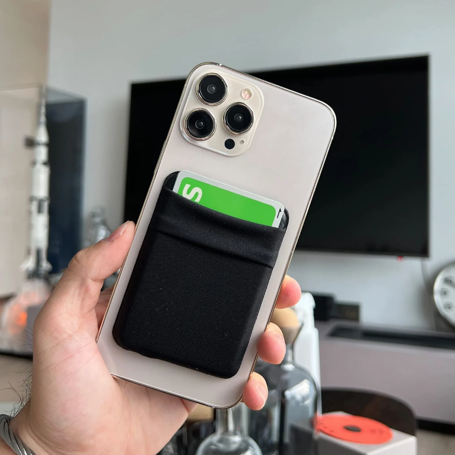Magnetyczny portfel do Mag-Safe, etui na karty, kompatybilne z iPhone 14, 13 i 12 Pro Max Plus, magnetyczne etui, akcesoria, uchwyt na karty, czarny