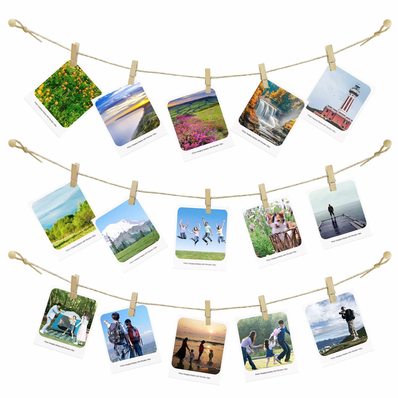 Porte-photos avec 50 pinces à suspendre mural pour œuvres d'art décoration maison