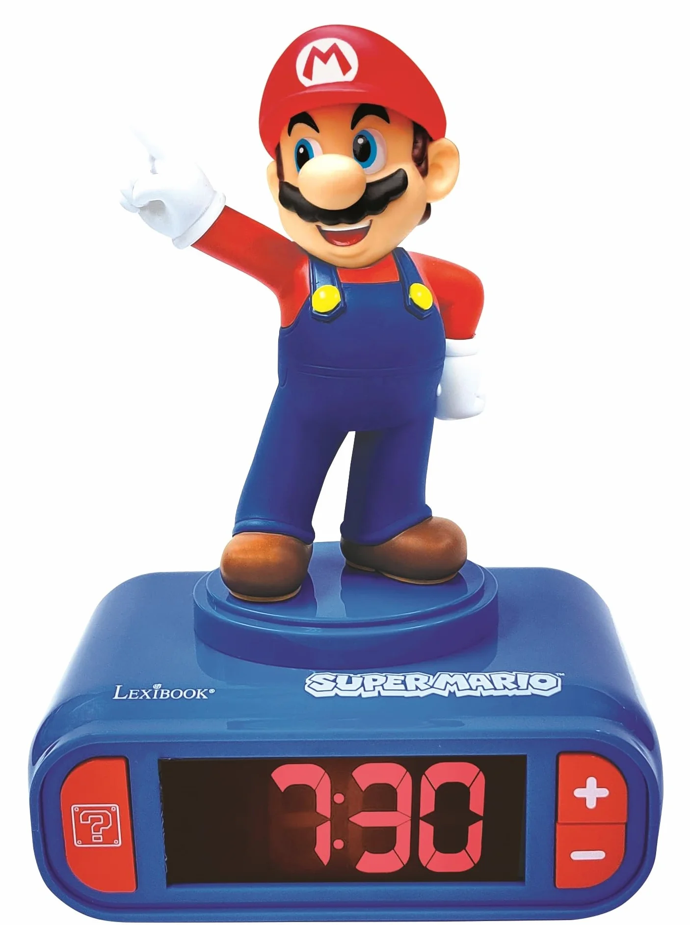 Lexibook Nintendo Super Mario Réveil Effets sonores Horloge Snooze Bleu Rouge RL800NILXB