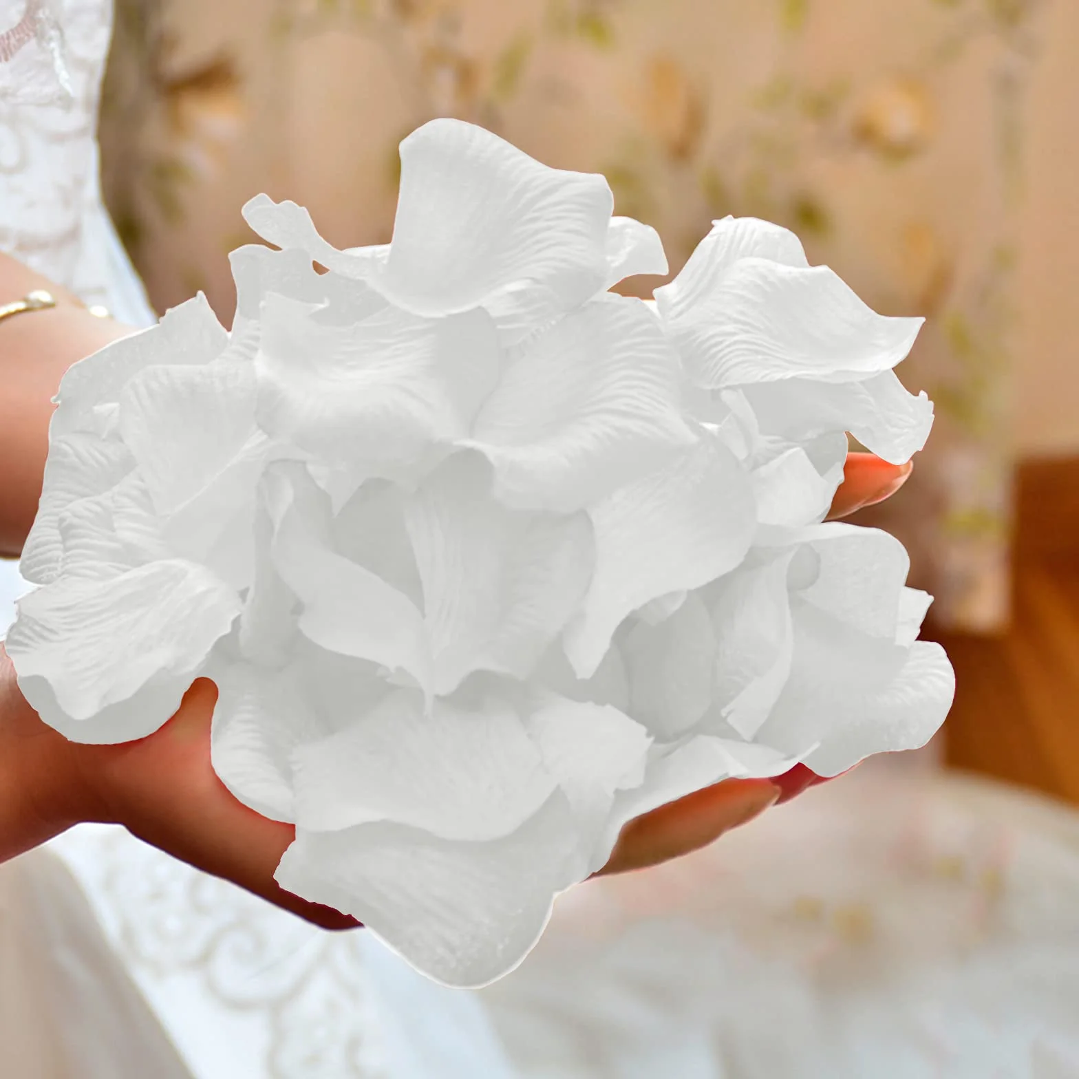 OWLKELA 1200 pièces Pétales de Blanche Artificiels - Mariage, Saint Valentin