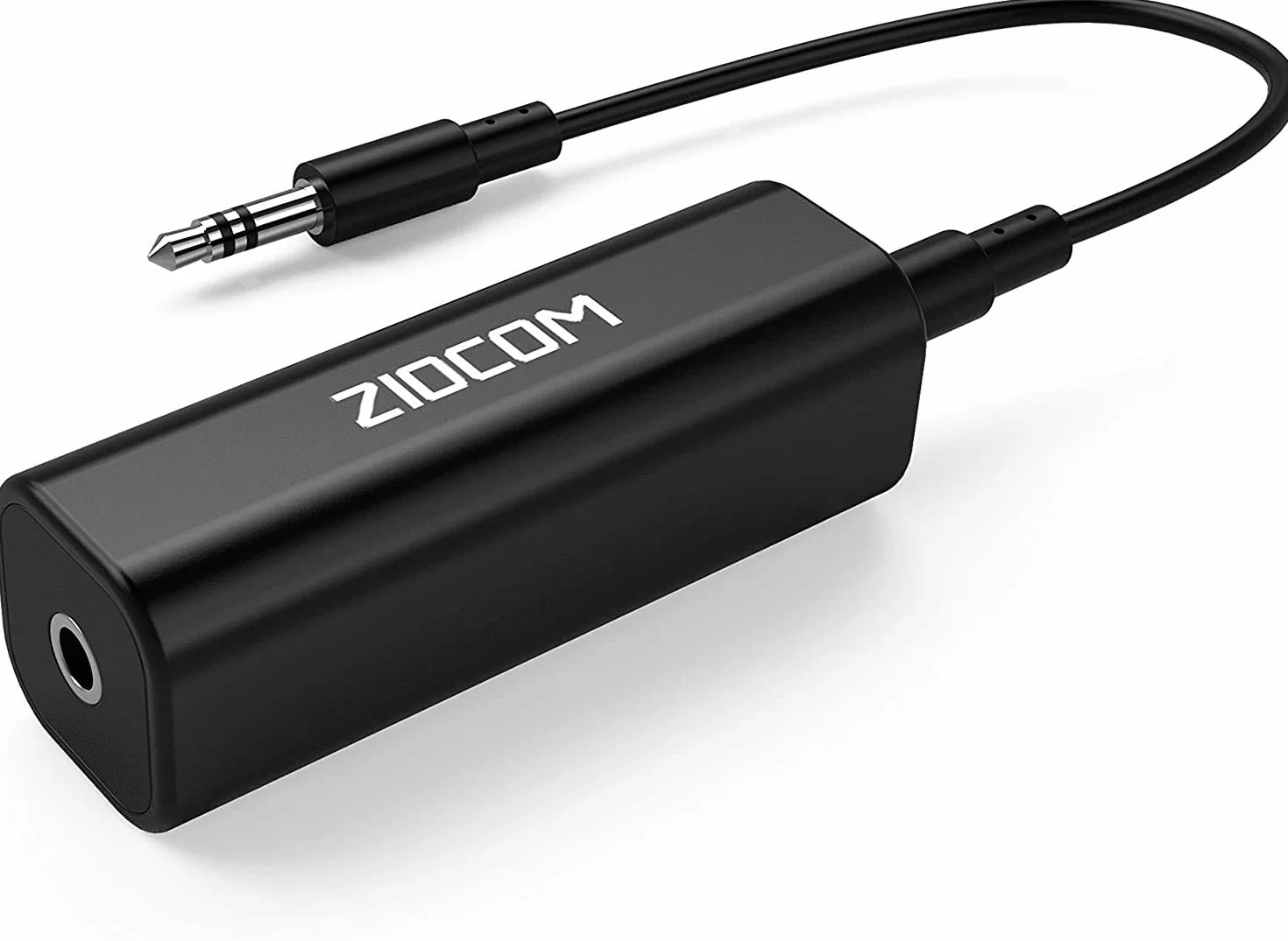 ZIOCOM Filtr przeciwzakłóceniowy, izolator Ground Loop do domu, system stereo/głośnik Bluetooth, filtr audio z kablem audio 3,5 mm, izolator audio, filtr szumów, filtr zakłóceń jack