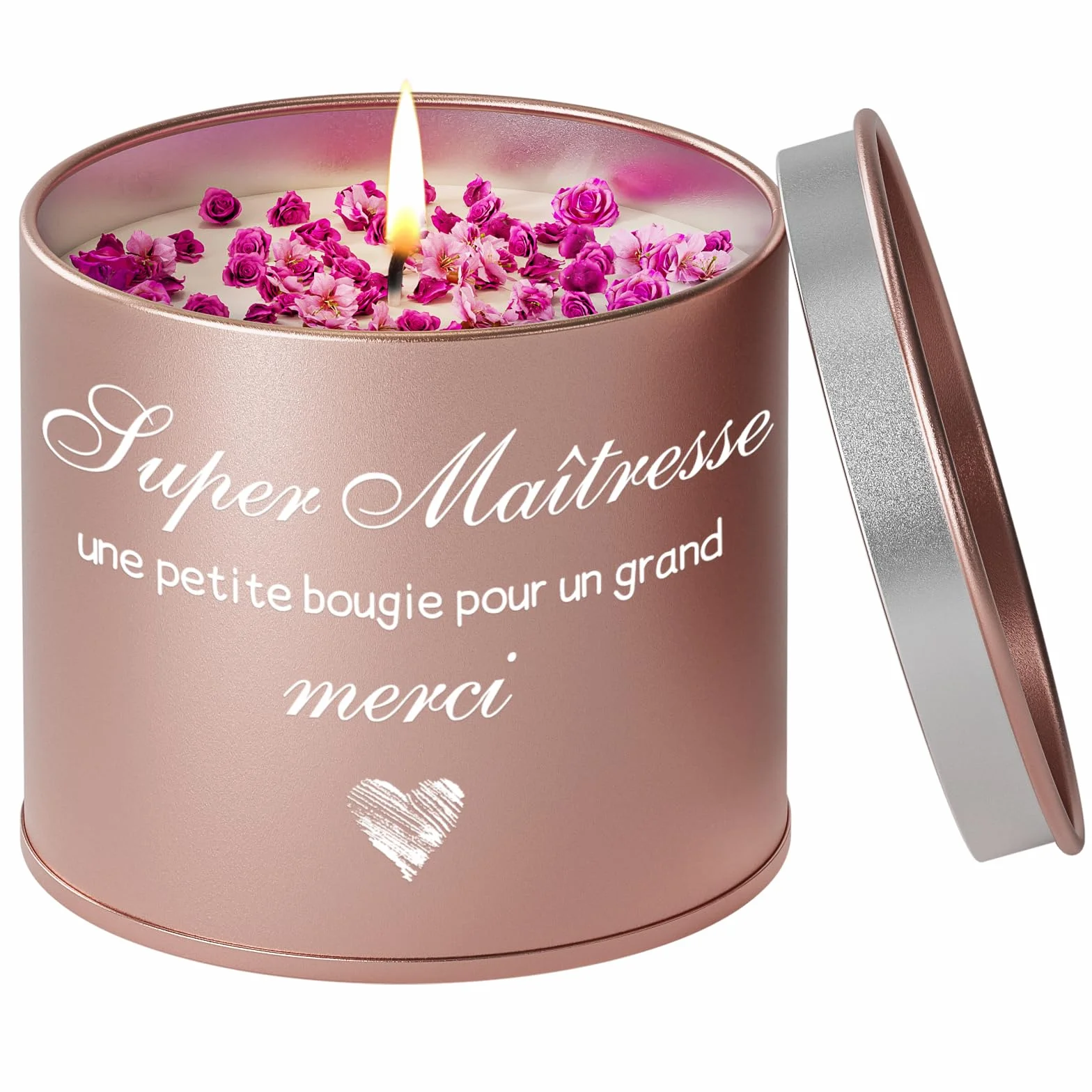Bougie Parfumée à la Lavande KAAYEE 9oz Cadeau Maitresse D'école 50H Durée Merci Maîtresse