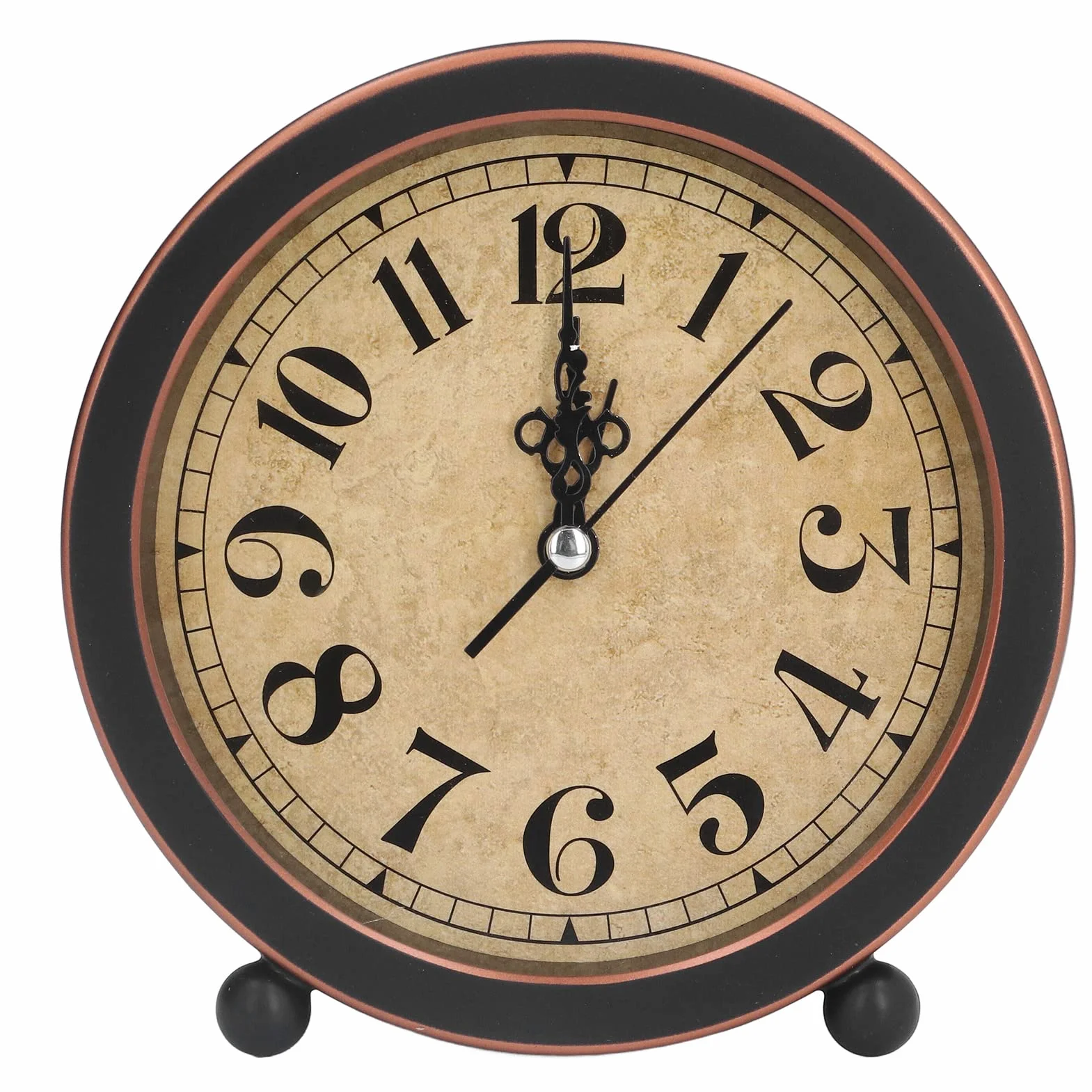 Réveil Analogique Vintage, Horloge de Bureau Rétro, Haute Précision, Design à la Mode, Tacked Silencieux