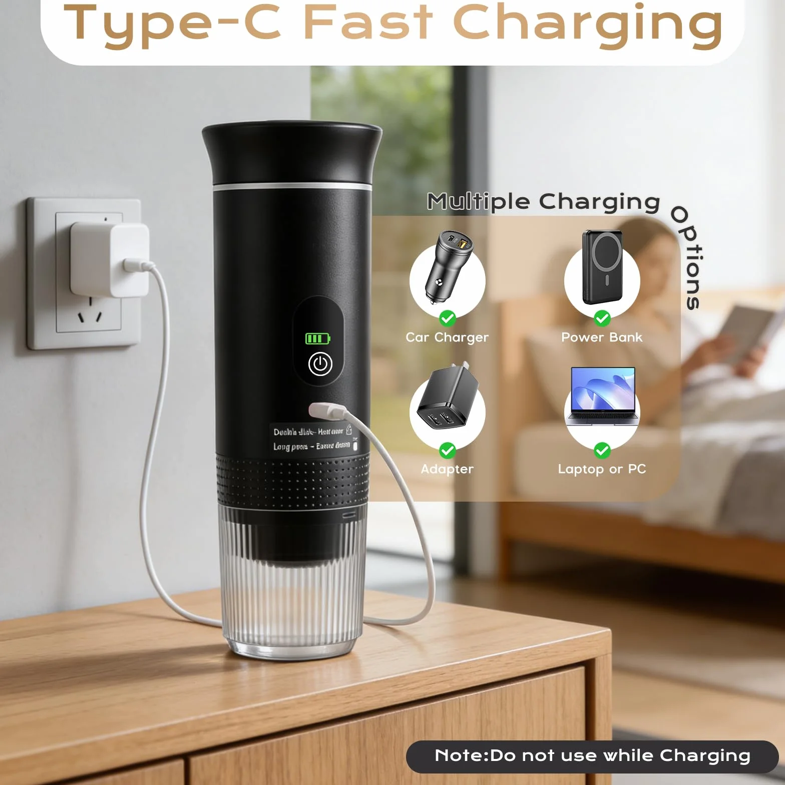 Machine a Cafe Portable 20 Bar, 3 en 1 Machine a Café Portable Cafetiere Portable Rechargeable Compatible avec Capsules, Café Moul, Machine Expresso Portable Nespresso pour Camping, Voyage