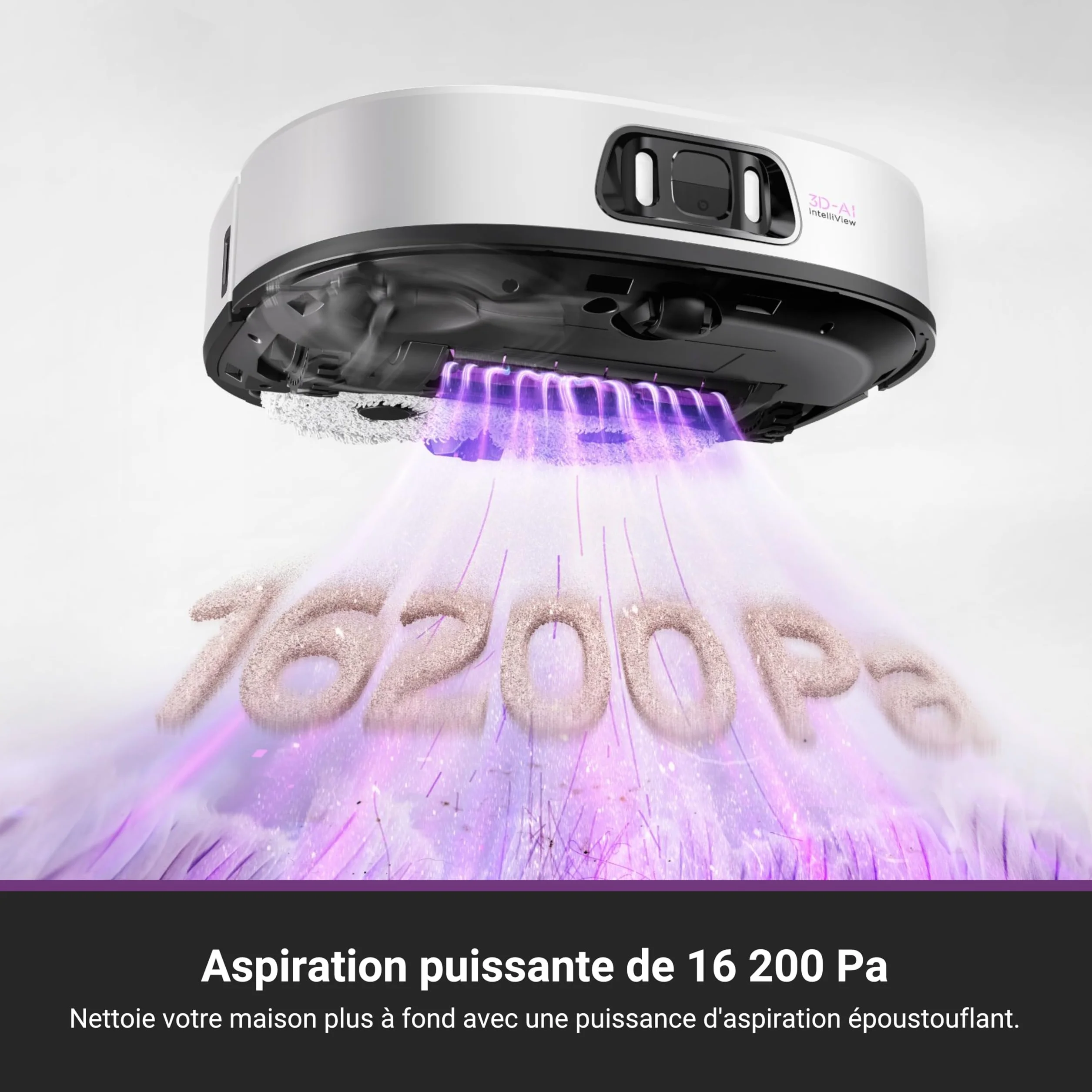 Eureka J15 Pro Ultra Aspirateur Robot,Robot Aspirateur Laveur 16200 Pa,Nettoyage des Bords,Brosse Anti Enchevêtrement,Lavage de Serpillière à l'eau Chaude 75℃,Base Autonettoyante