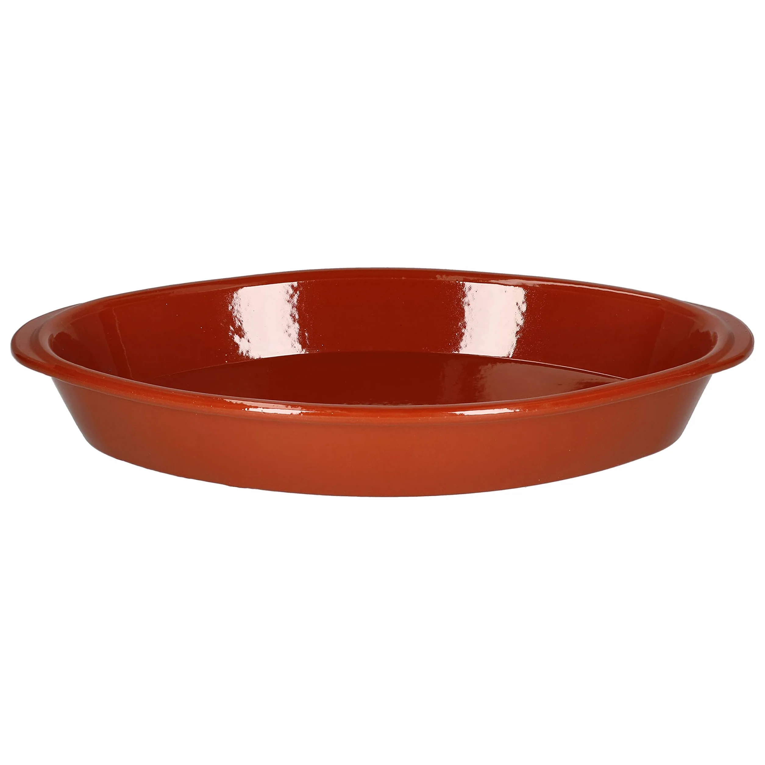 MamboCat Lot de 2 plats ovales en terre cuite 1,5 l (L x l x H) 39 x 23 x 5,5 cm Vaisselle méditerranéenne Plaque de four émaillée Plat à rôtir et à cuire Lasagne Fait main Marché médiéval