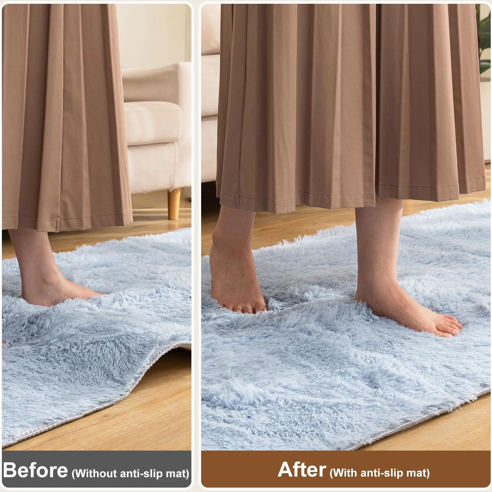 Sous-Tapis Antidérapant 130x190cm pour Moquette, Parquet, Tiroirs, Étagères