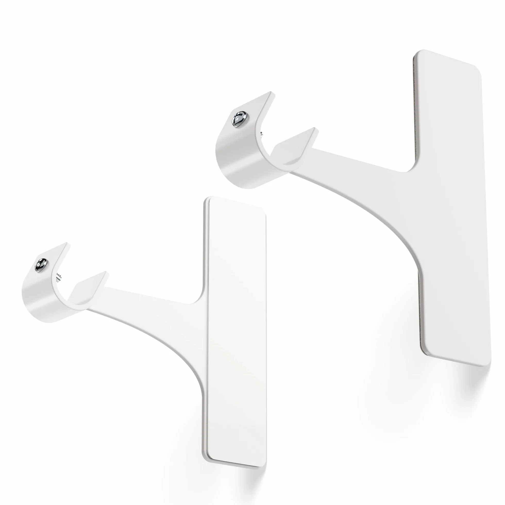 Support Tringle Rideaux sans Perçage pour Coffre Volet Roulant, Fixation Autocollante, 19-28 mm, Lot de 2, Métal Résistant