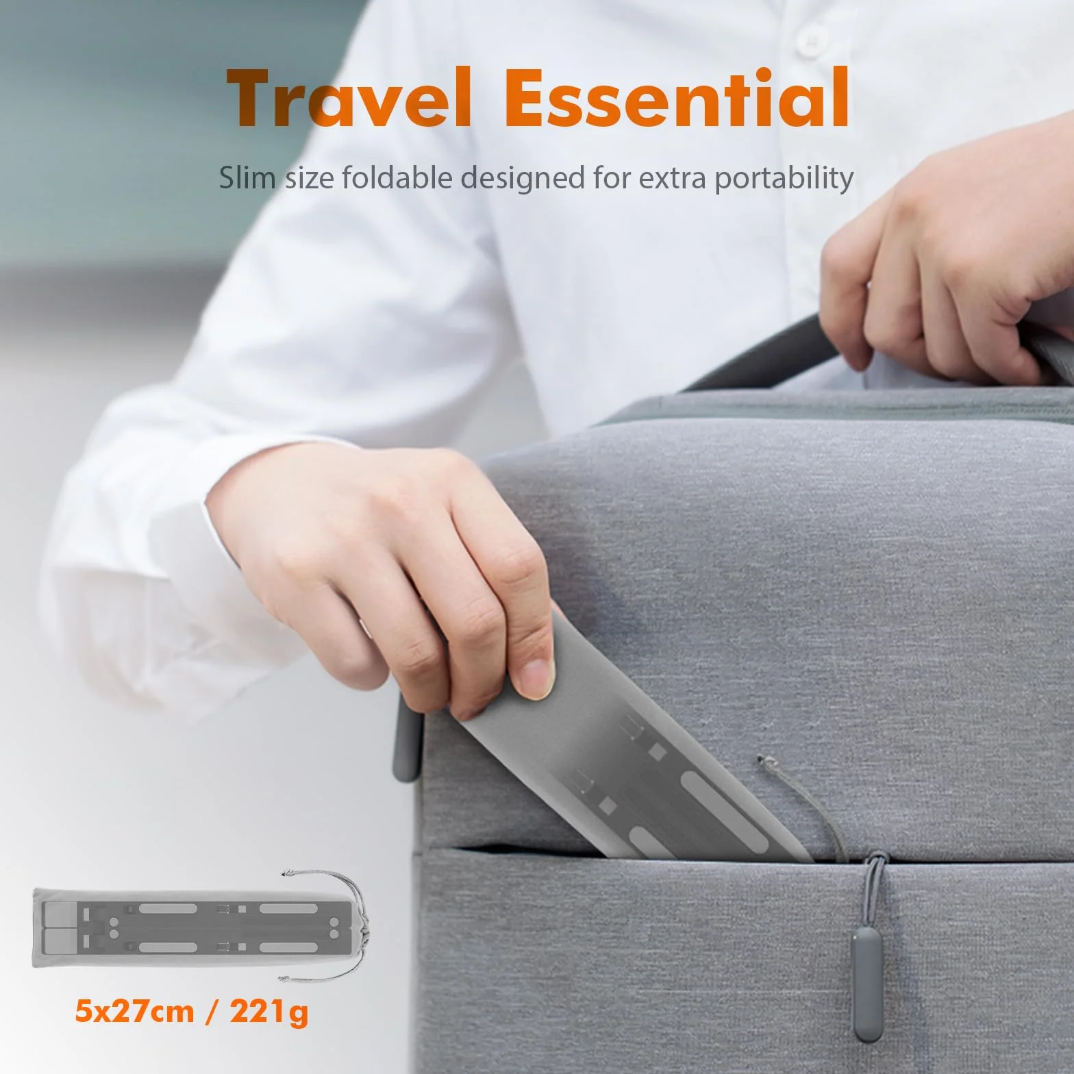 GRIFEMA Support Ordinateur Portable Réglable 7 Angles, Pliable en Aluminium pour 10-15.6'' Laptops