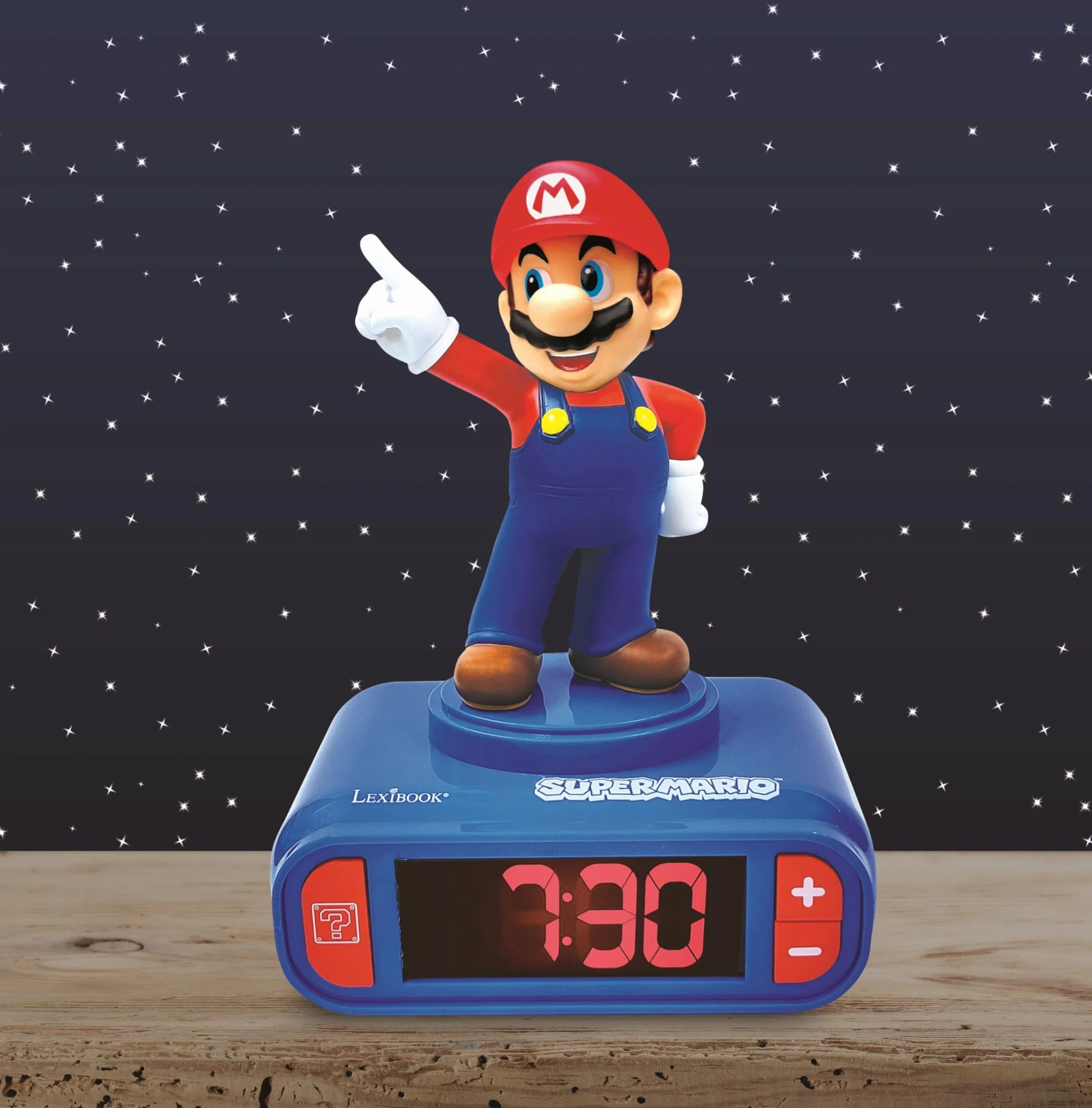 Lexibook Nintendo Super Mario Réveil Effets sonores Horloge Snooze Bleu Rouge RL800NILXB