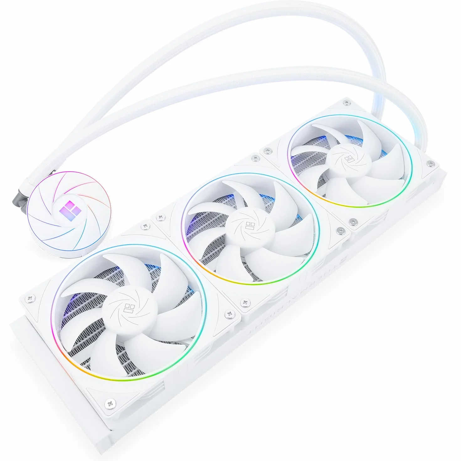 THERMALRIGHT Aqua Elite 360 Biały ARGB V2 chłodziarka wodna, 360mm Aio, 3 x wentylator PWM TL-S12W, efekt cienkiej ramki ARGB, do AM4/AM5, Intel LGA1150/1151/1155/1156/1200/2011/1700/1851
