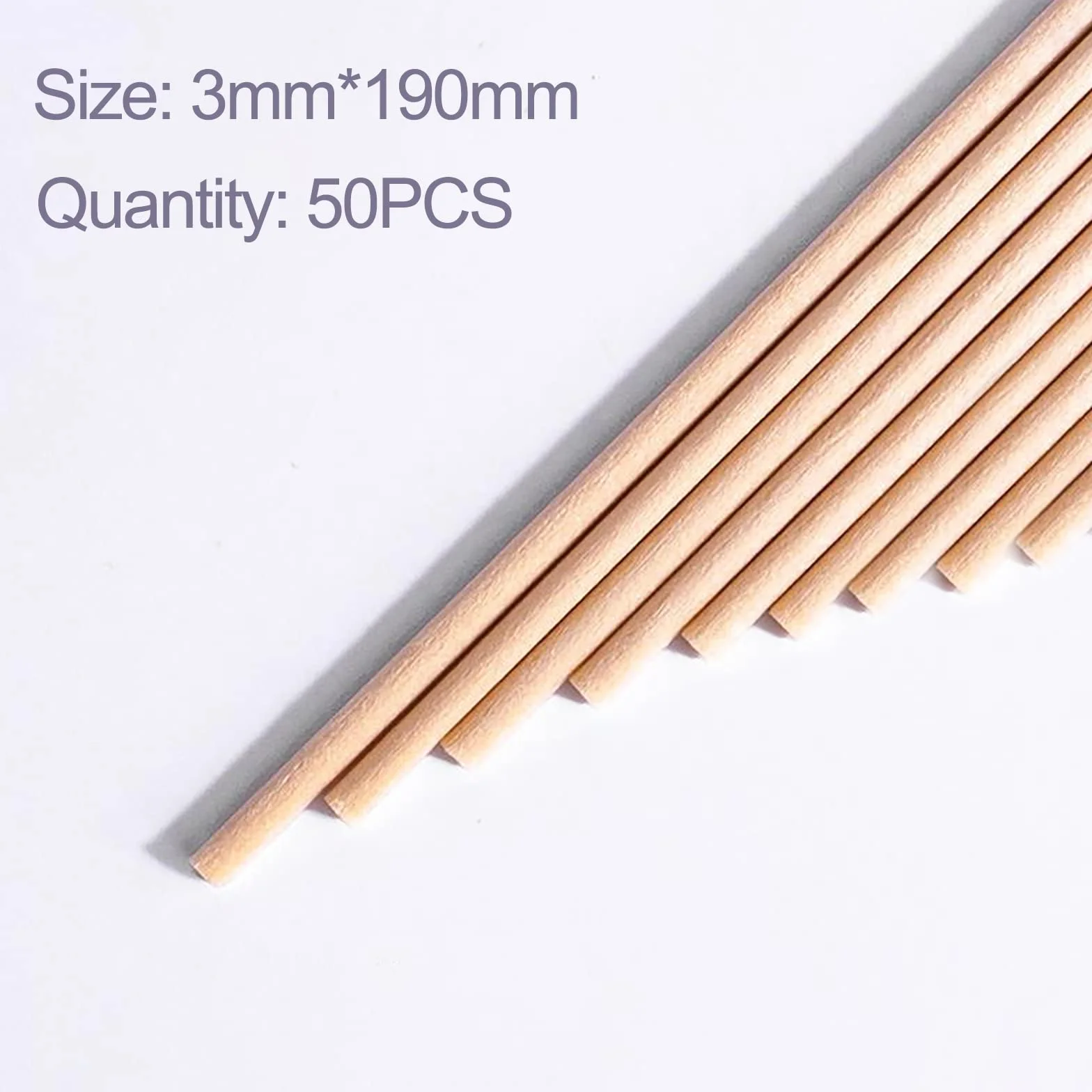 Bâtonnets Diffuseur Parfum 50 Pièces 19cm 3mm Fibre pour Cuisine Bain Salon
