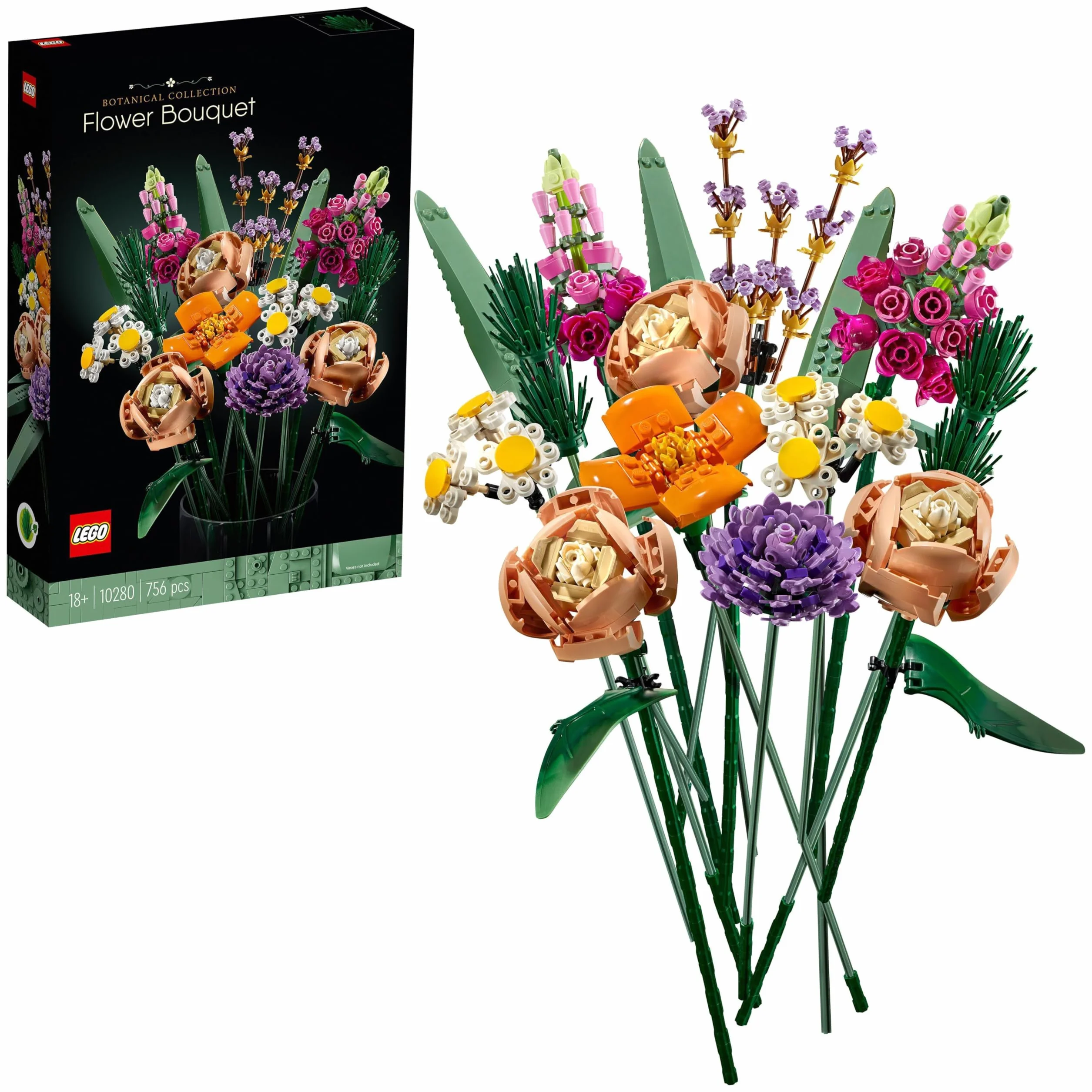Lego Botanicals Bouquet de Fleurs 10280 Set de Construction, Décoration Intérieure, Cadeau pour Amateur de Plantes