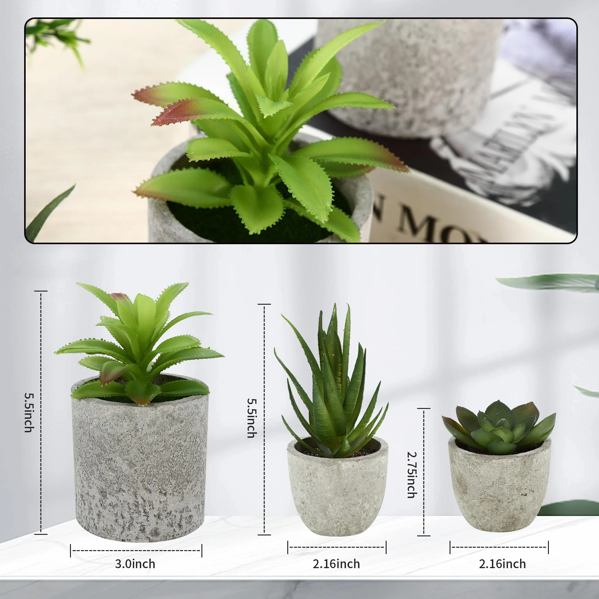 Plantes Artificielles Mini Interieur Serpentine Agave Succulentes Aloe Vera Decoration Bureau