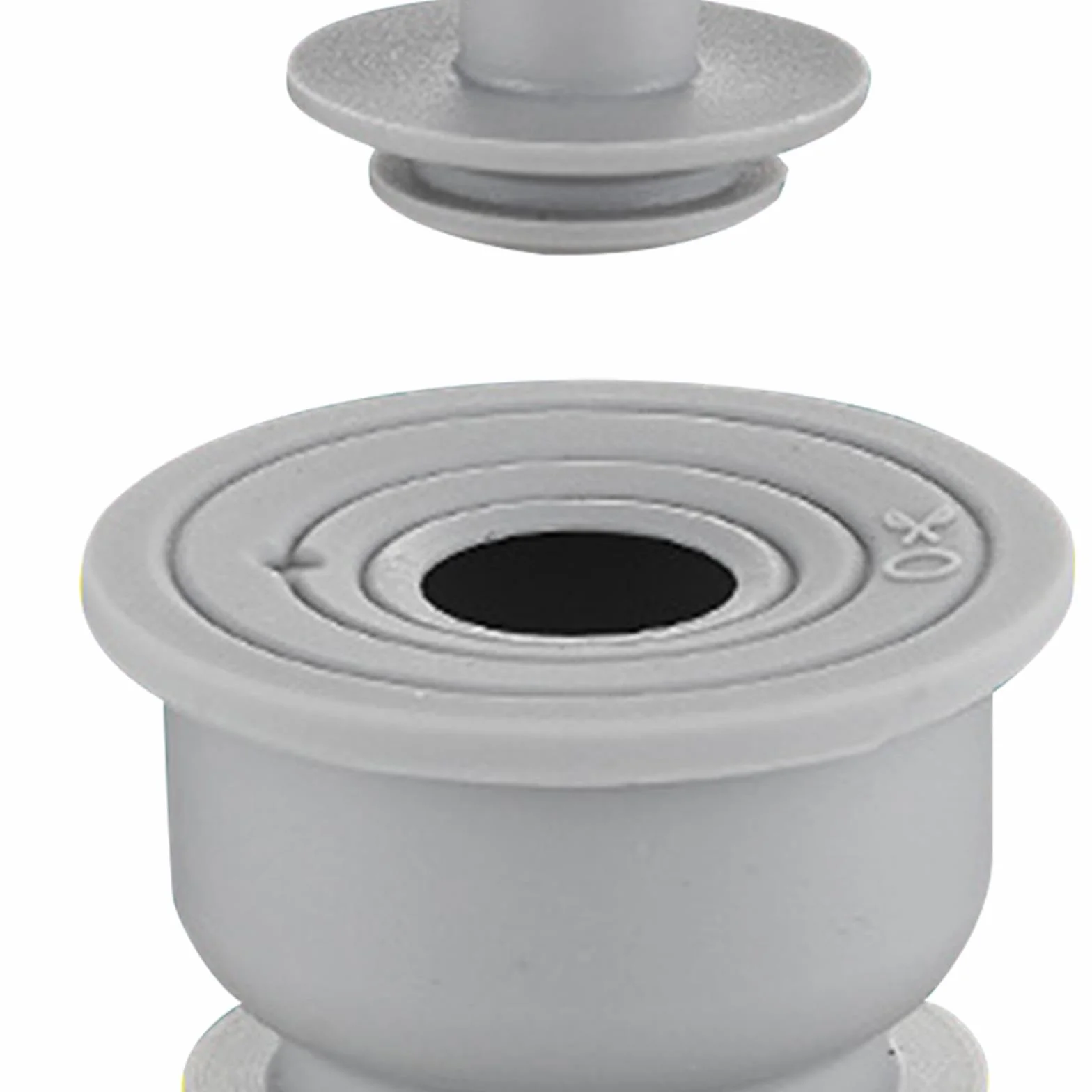 Perfk Tuyau de vidange égout Joint Anti Odeur Bouchon d'étanchéité pour Toilettes 35-40mm Gris