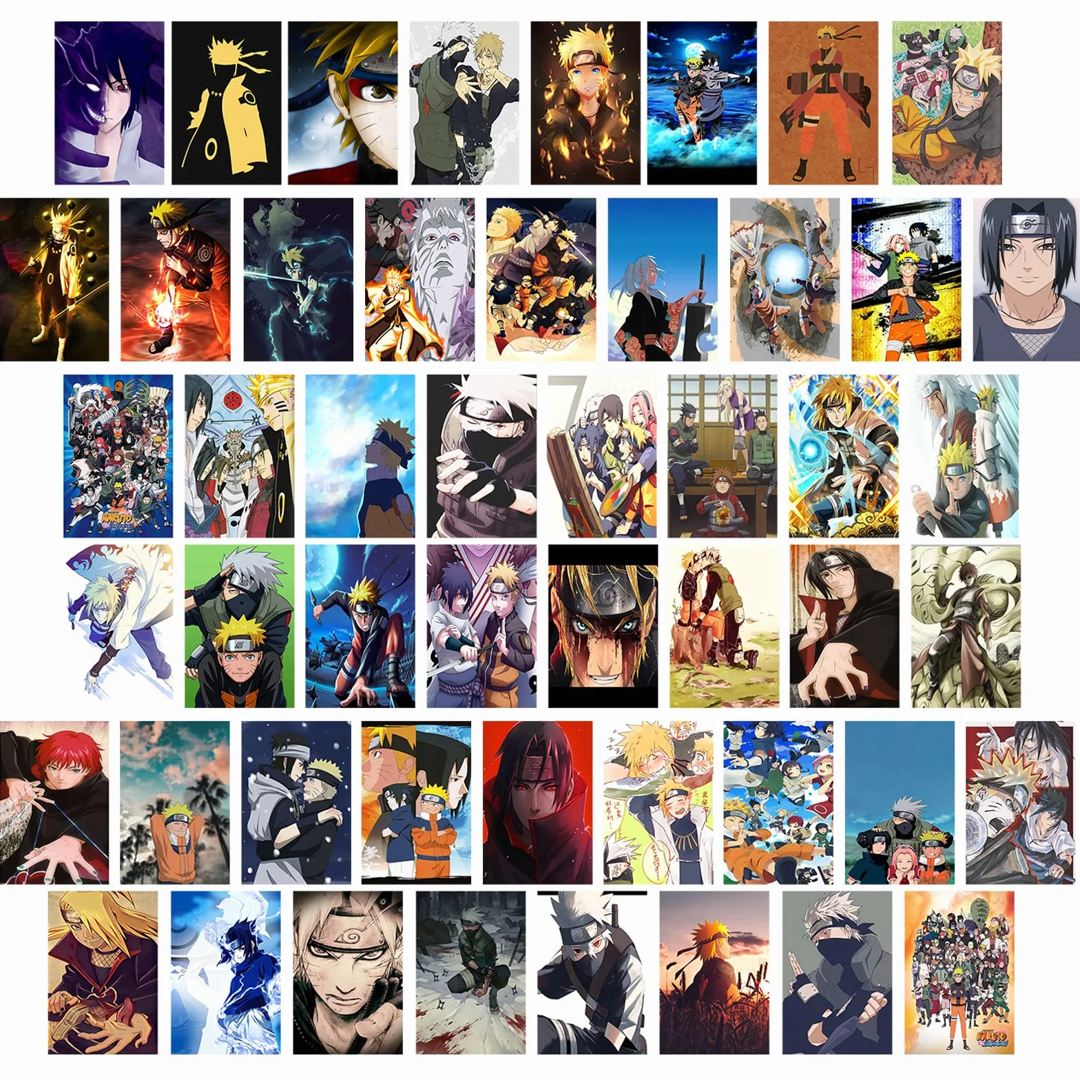 Lot de 50 panneaux de collage mural poster manga décoration anime impression murale