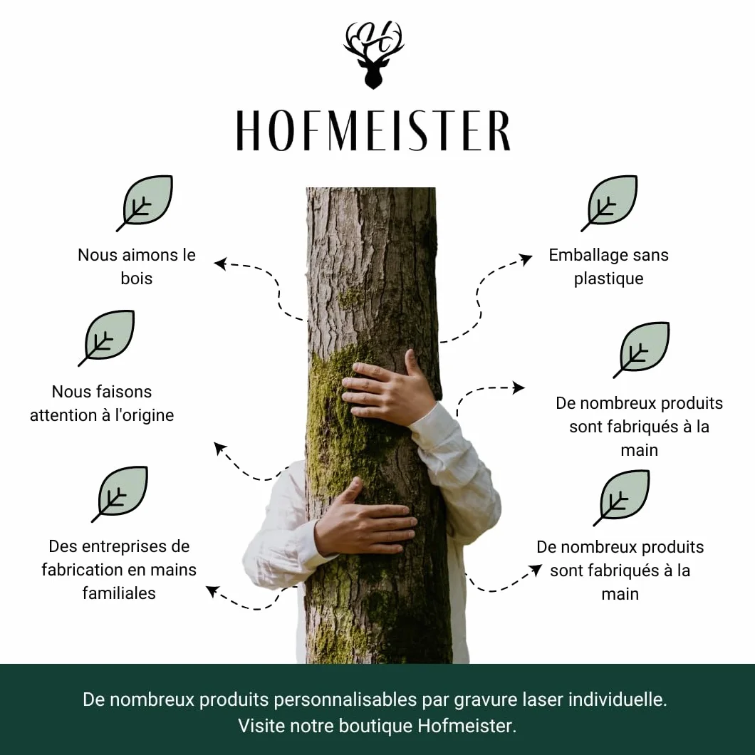 HOFMEISTER Pilon à pommes de terre 30 cm, en bois de hêtre, antibactérien, résistant à la chaleur