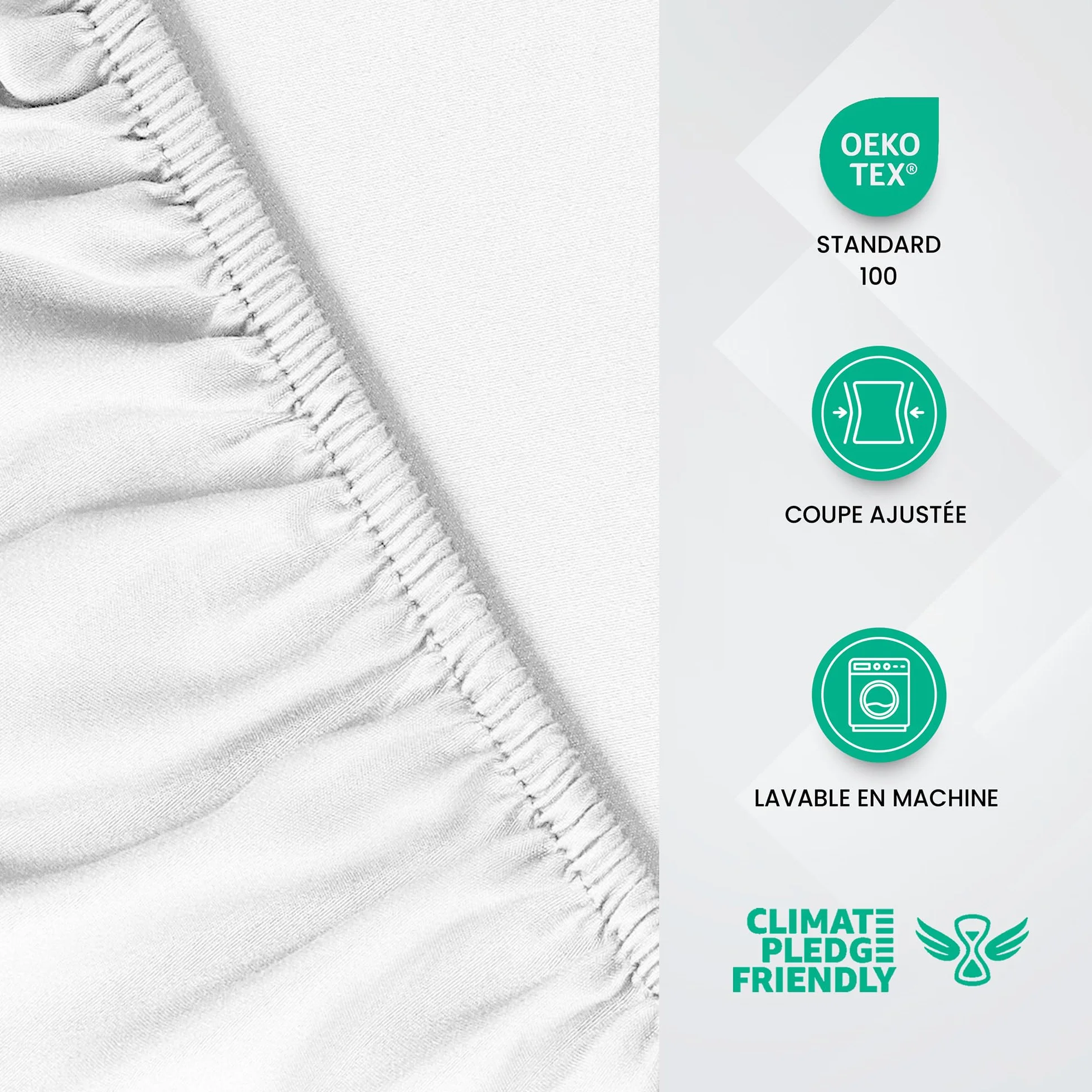 Utopia Bedding Drap Housse 140x200 cm 35 cm Microfibre brossée