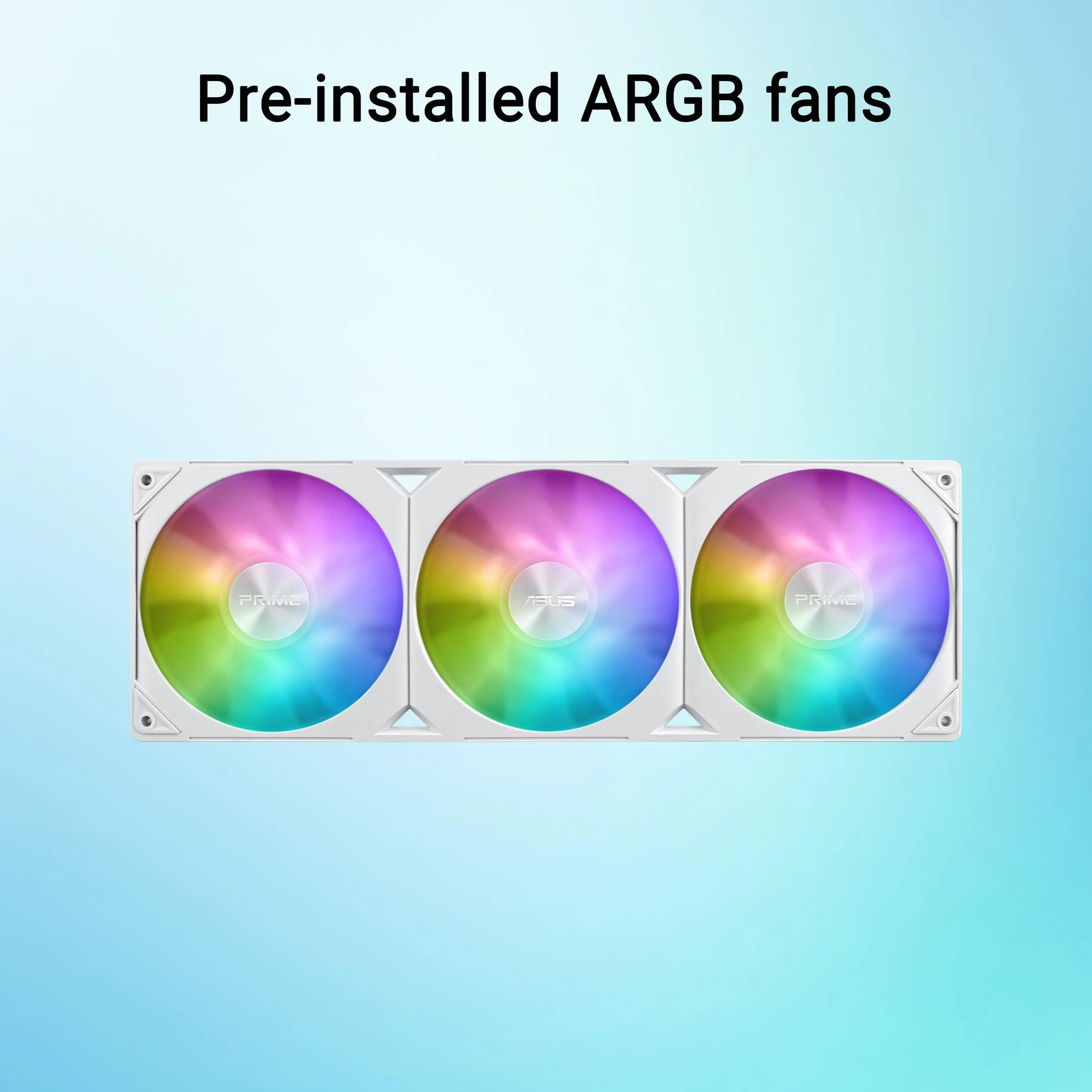 ASUS Prime LC ARGB White Edition All-in-One płynny procesor chłodzący (powiększona powierzchnia styku, blok wodny z soczewkami lustrzanymi Infinity Infinity, wentylator ARGB, Intel LGA 1851, 1700,